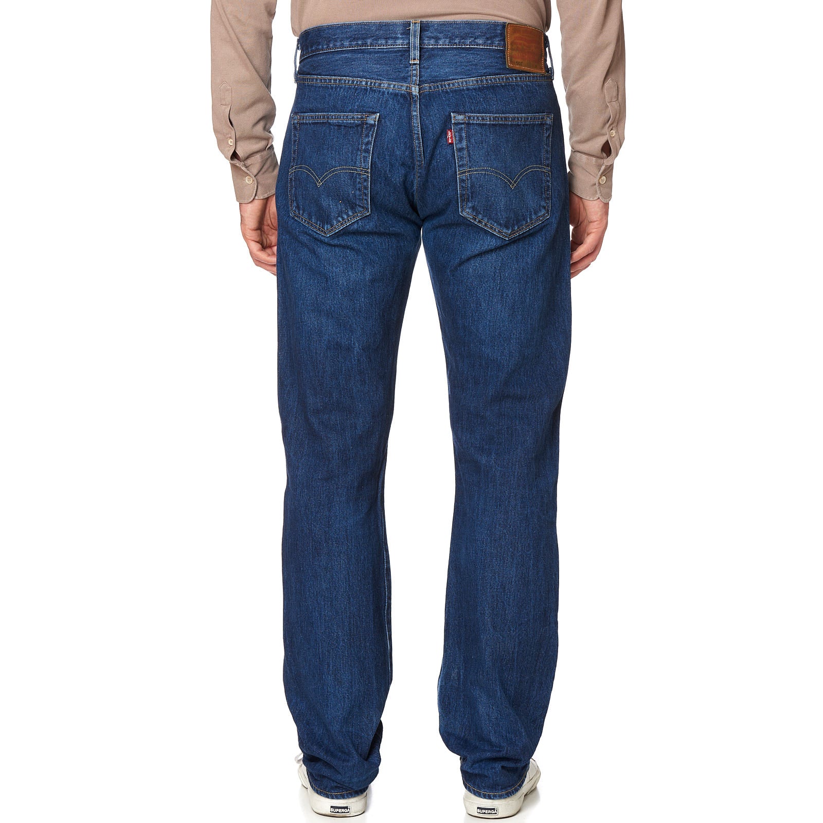 LEVI'S Premium 501 Original Fit Big E Made in USA Blue Rinse Denim Jeans W36 L34 LEVI'S