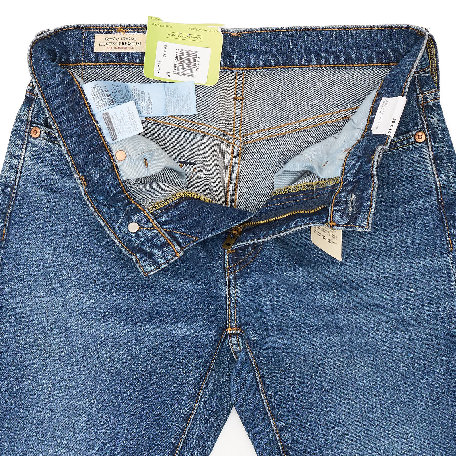 LEVI'S Premium 511 Slim Flex Eco Performance Lyocell Big E Jeans NEW W29 L32