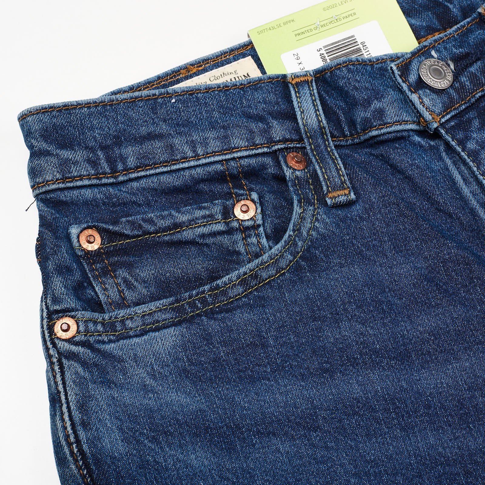 LEVI'S Premium 511 Slim Flex Eco Performance Lyocell "Only R" Jeans NEW W29 L34