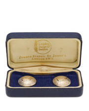 LONDON BADGE & BUTTON Co Silver Plated Golf Vintage Cufflinks NOS
