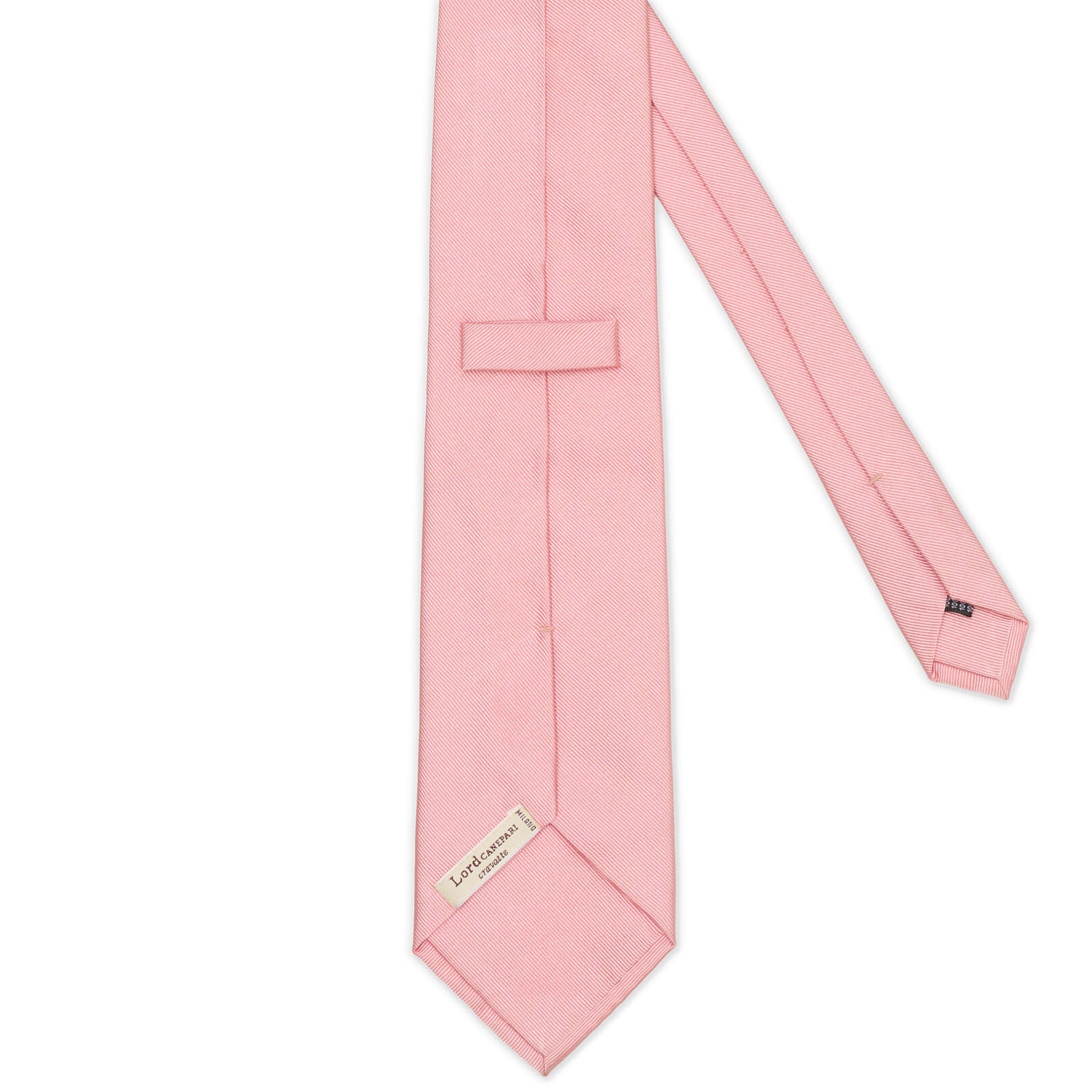 LORD CANEPARI Pink Diagonal Striped Silk Tie NEW