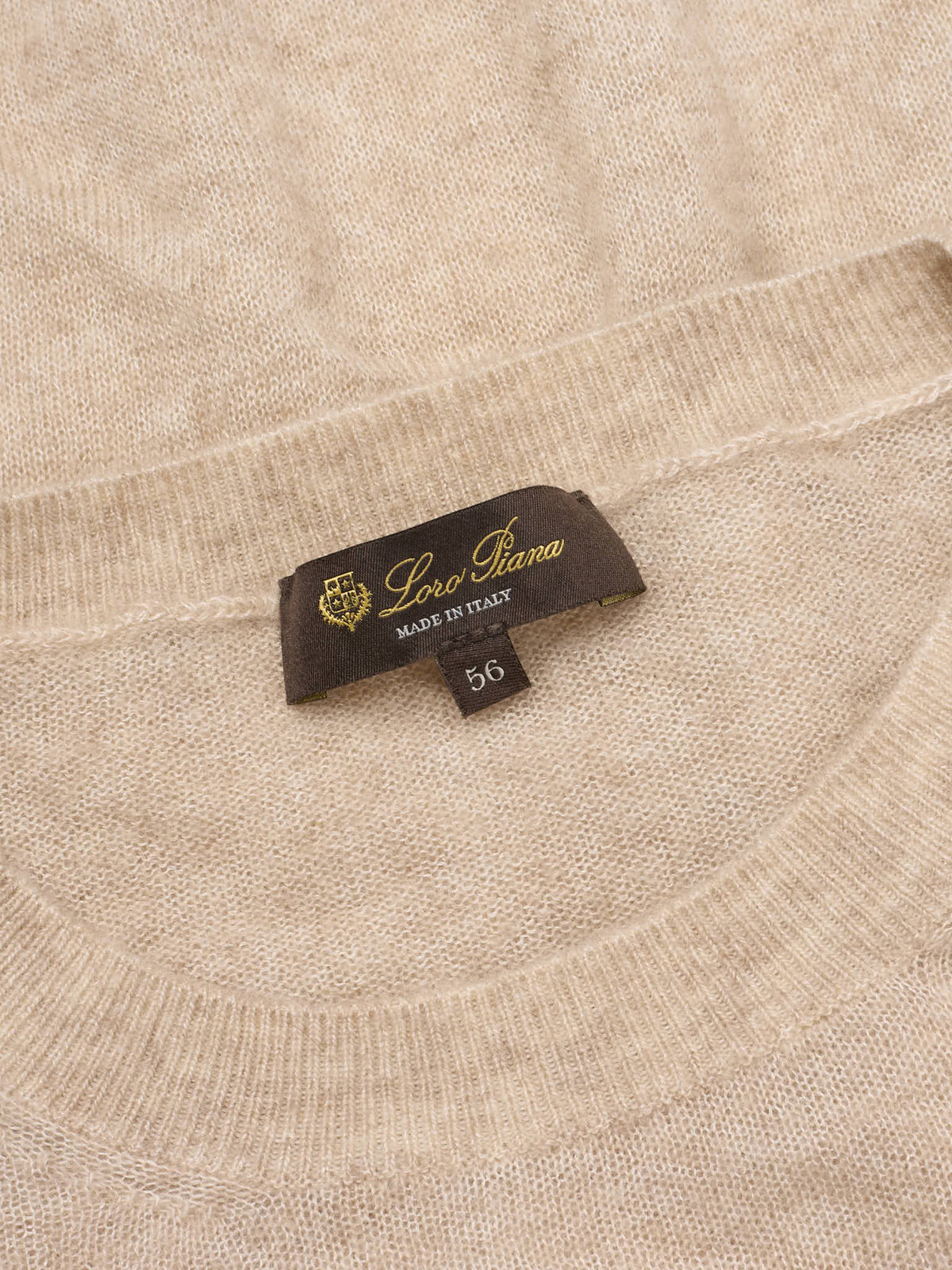 LORO PIANA Beige Cashmere-Silk Sweater NEW