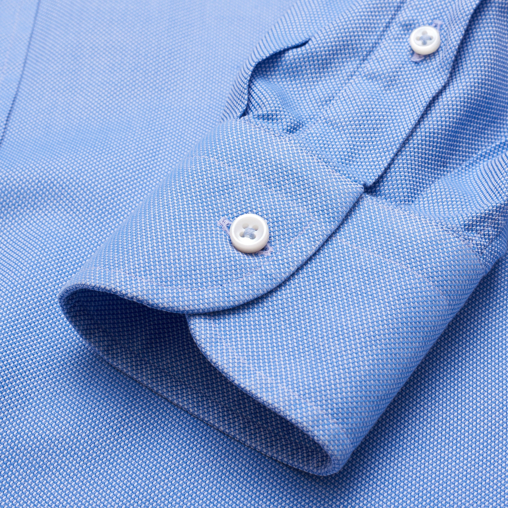 LORO PIANA Bespoke Blue Oxford Cotton Button-Down Shirt US 16 Slim Fit LORO PIANA