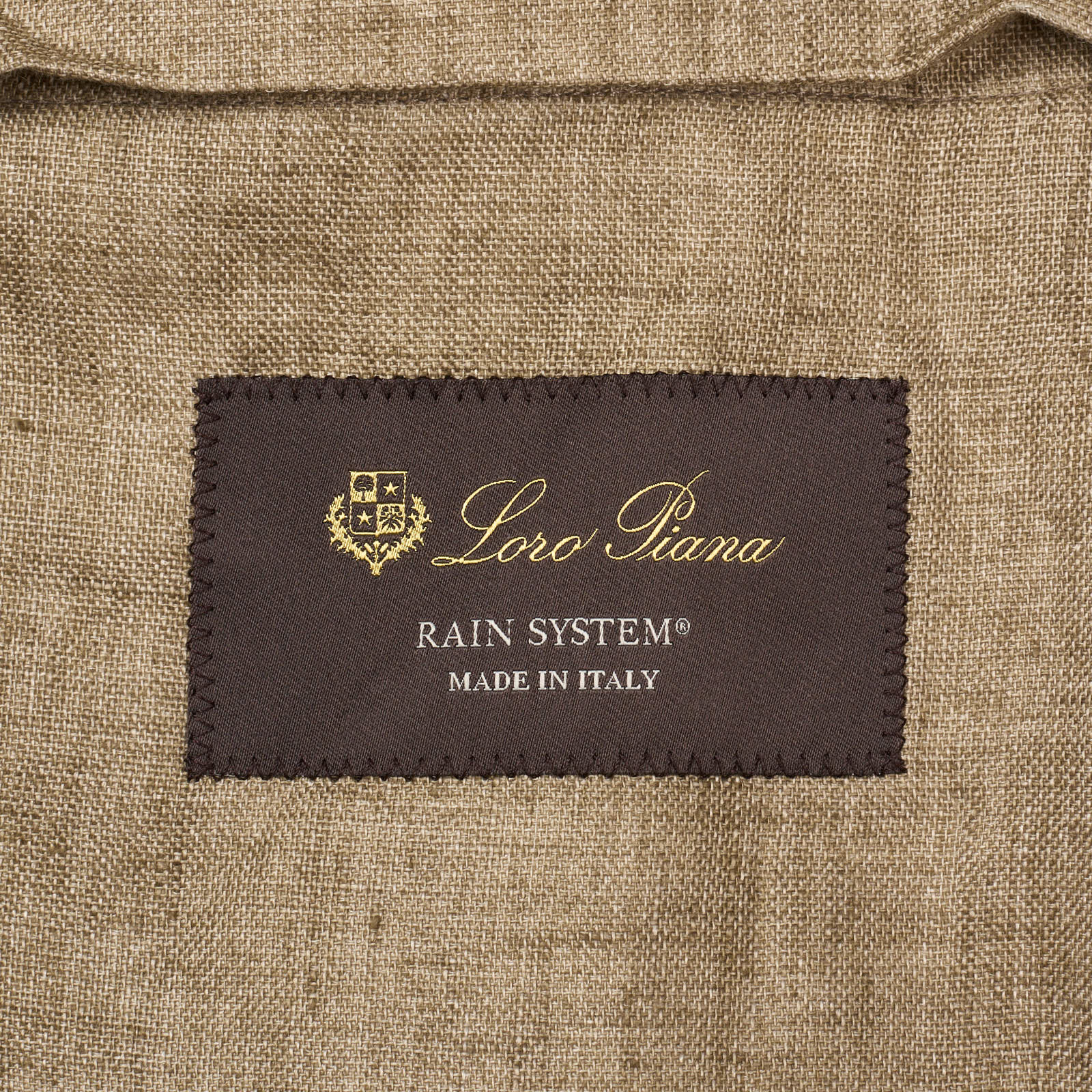 LORO PIANA Dark Beige Linen Traveller Safari Field Jacket Size M NEW