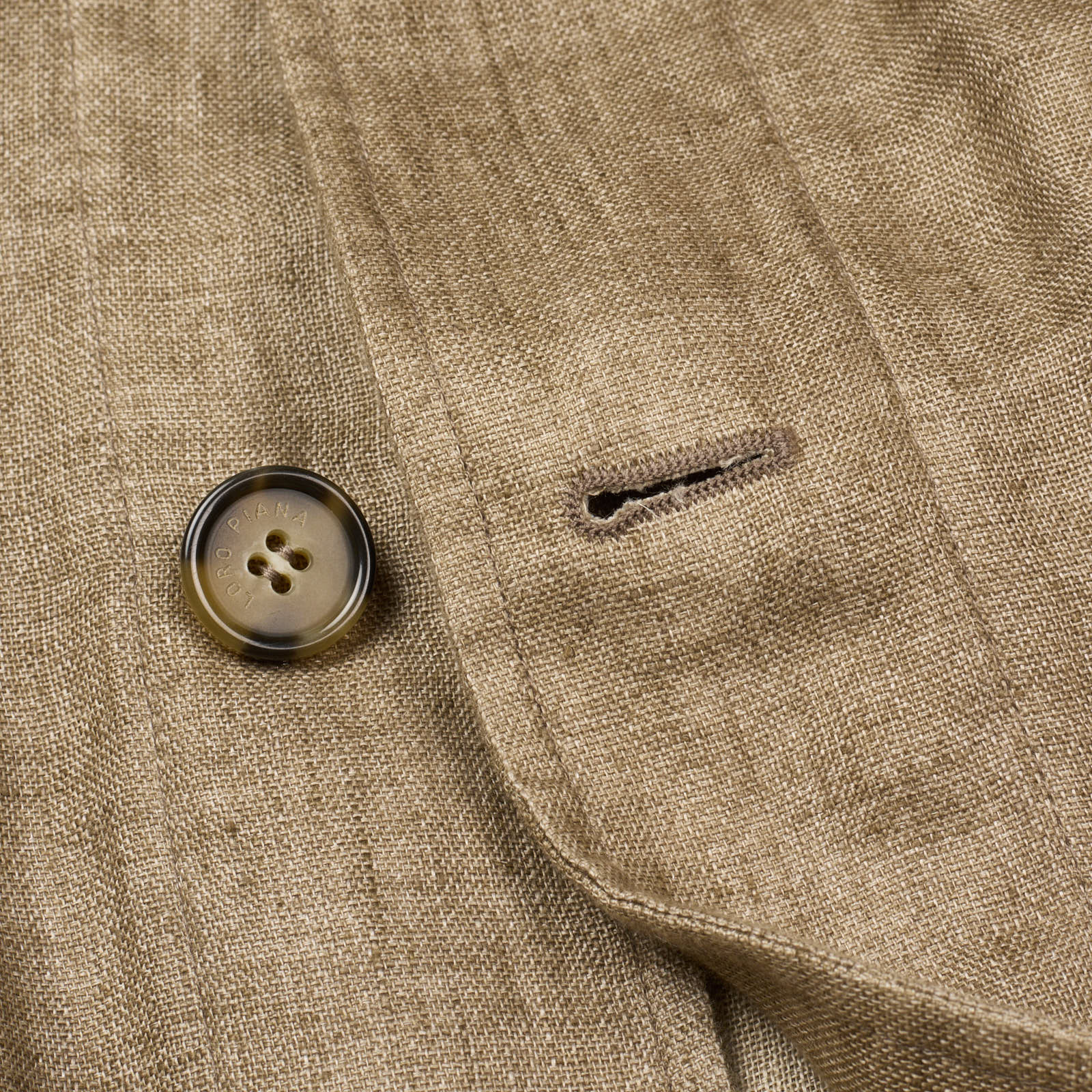 LORO PIANA Dark Beige Linen Traveller Safari Field Jacket Size M NEW