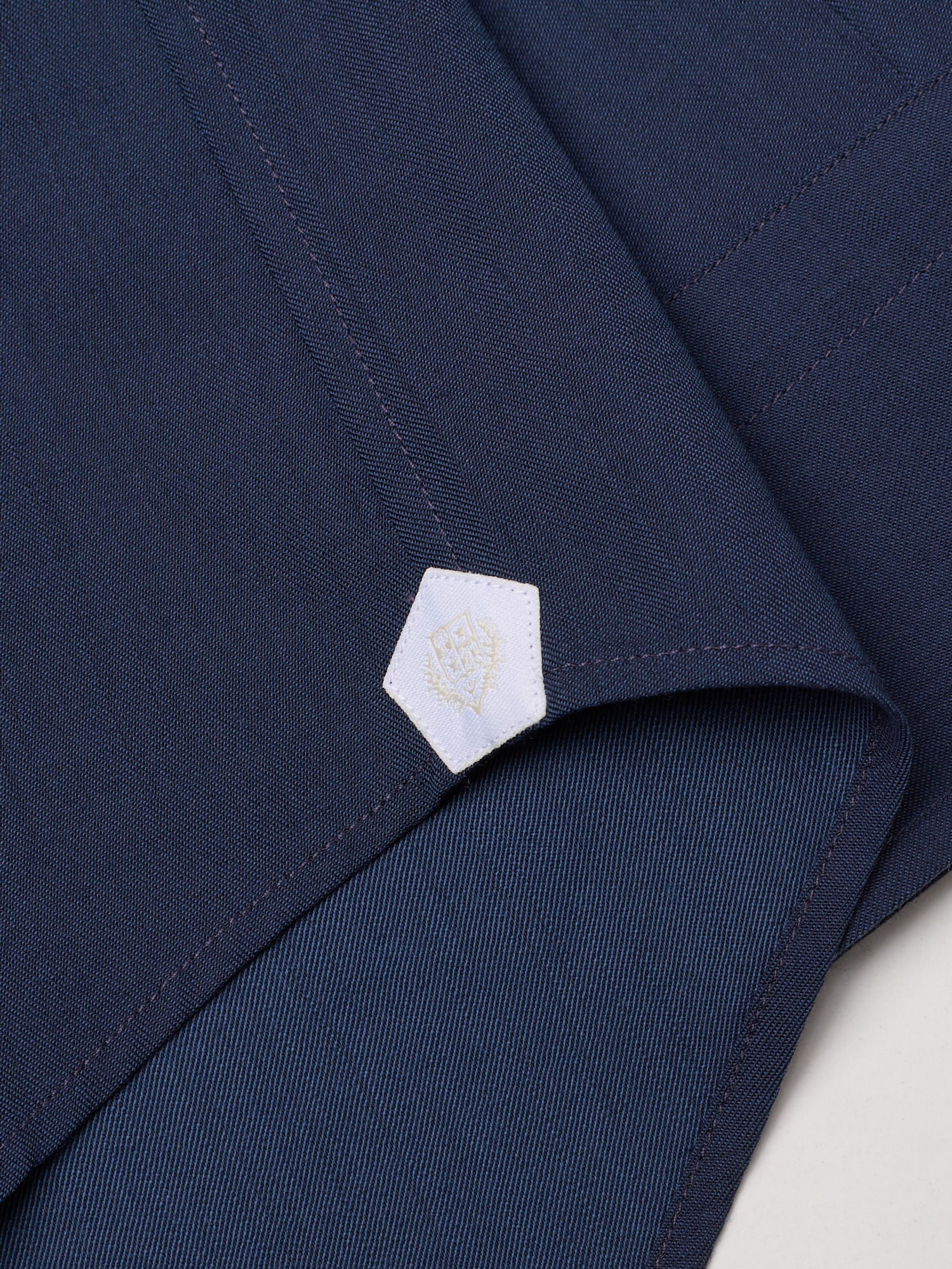 LORO PIANA Navy Virgin Wool 1 Pocket Classic Shirt