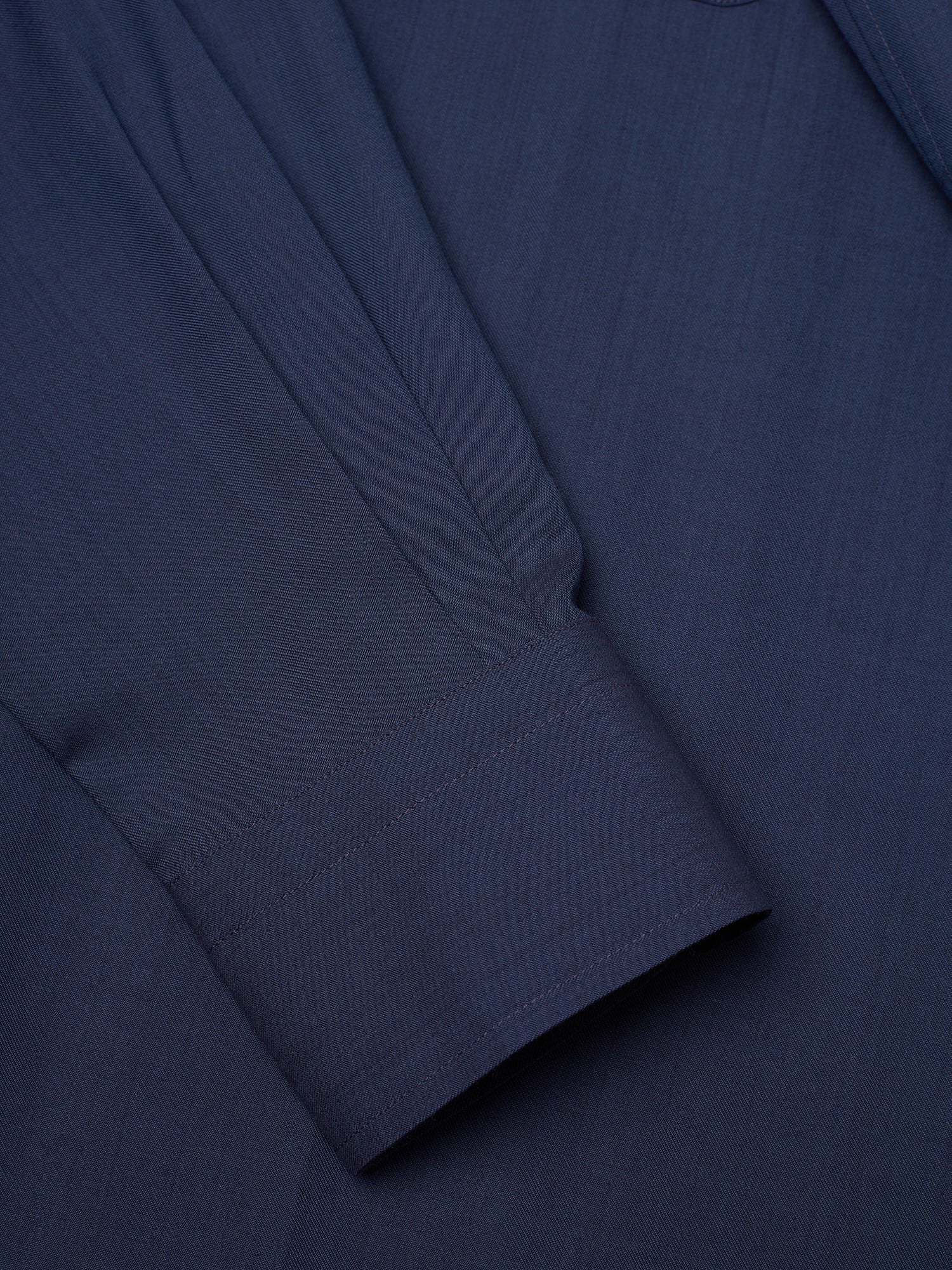 LORO PIANA Navy Virgin Wool 1 Pocket Classic Shirt