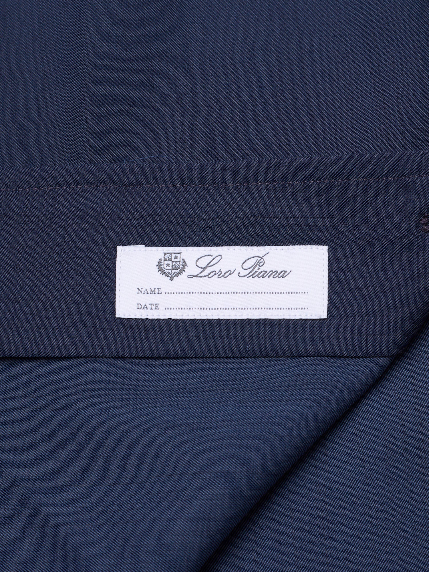 LORO PIANA Navy Virgin Wool 1 Pocket Classic Shirt
