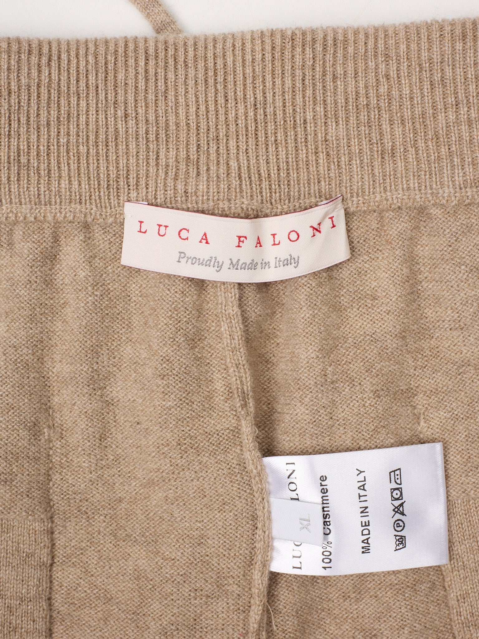 LUCA FALONI Beige Cashmere Sweatpants
