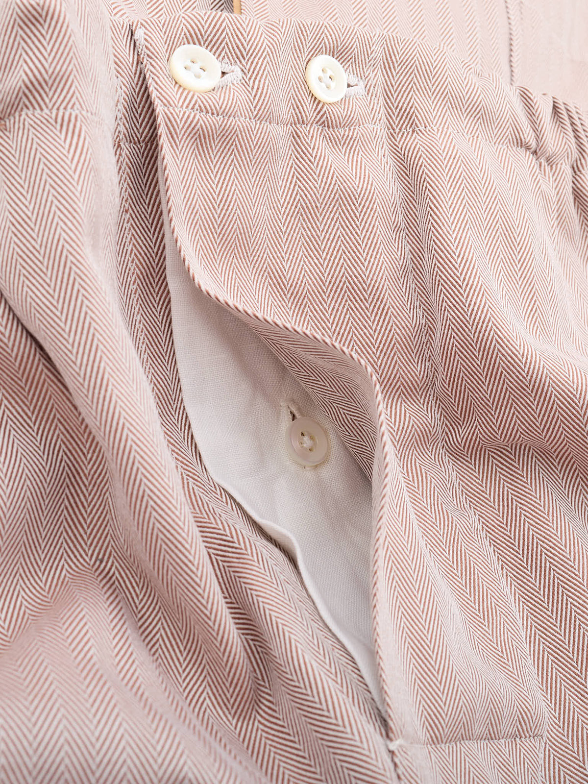 LUIGI BORRELLI Handmade Egyptian Cotton Dusty Rose Pajama Set