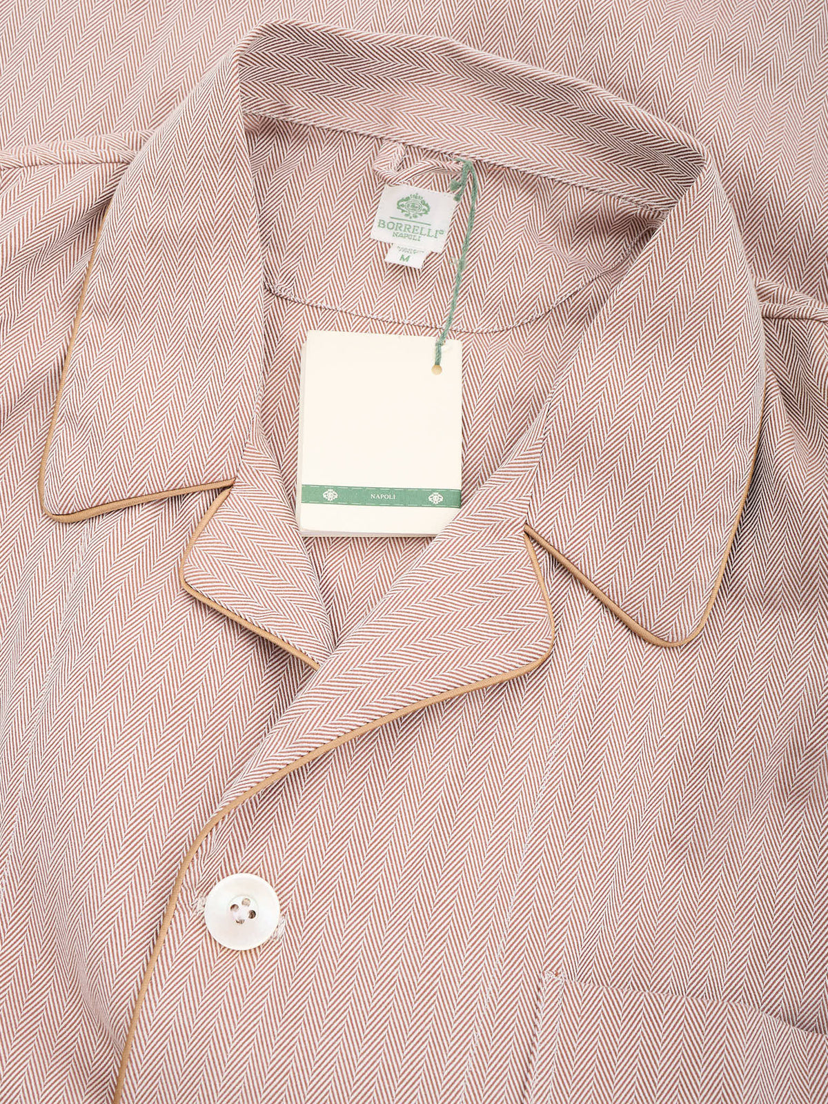 LUIGI BORRELLI Handmade Egyptian Cotton Dusty Rose Pajama Set