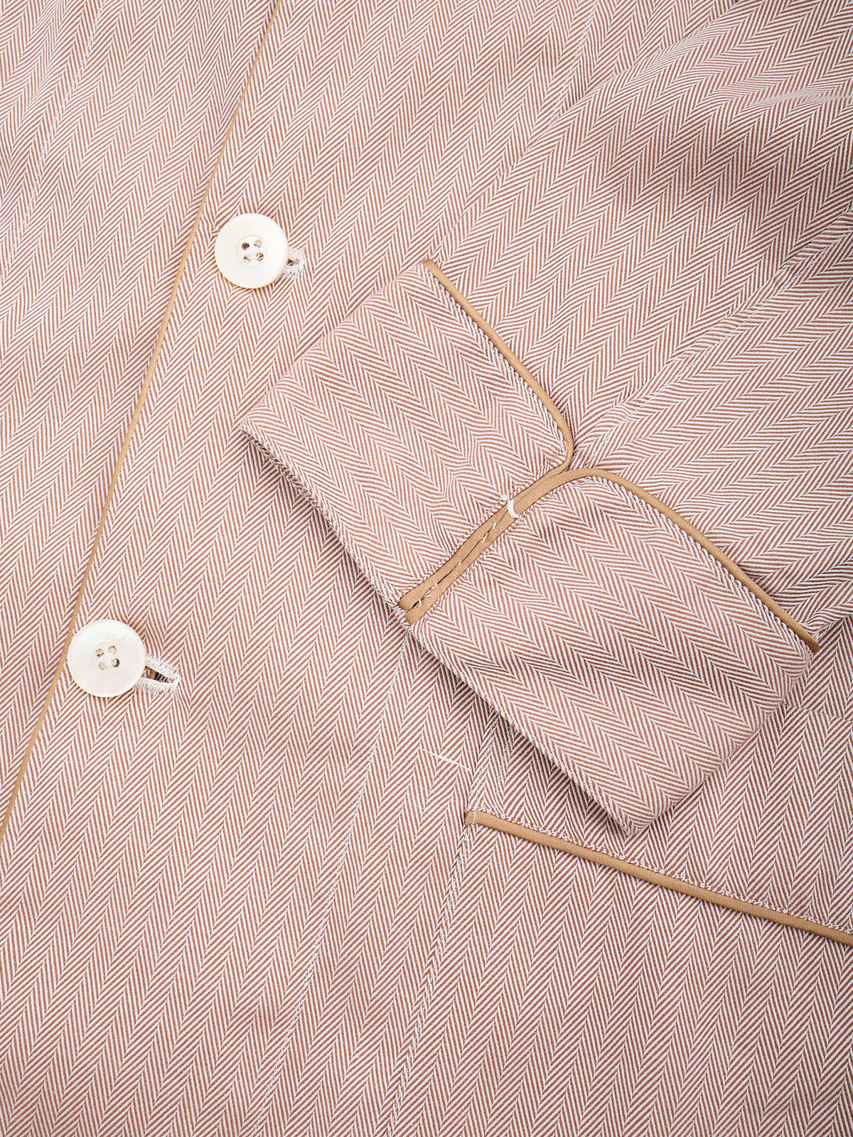 LUIGI BORRELLI Handmade Egyptian Cotton Dusty Rose Pajama Set
