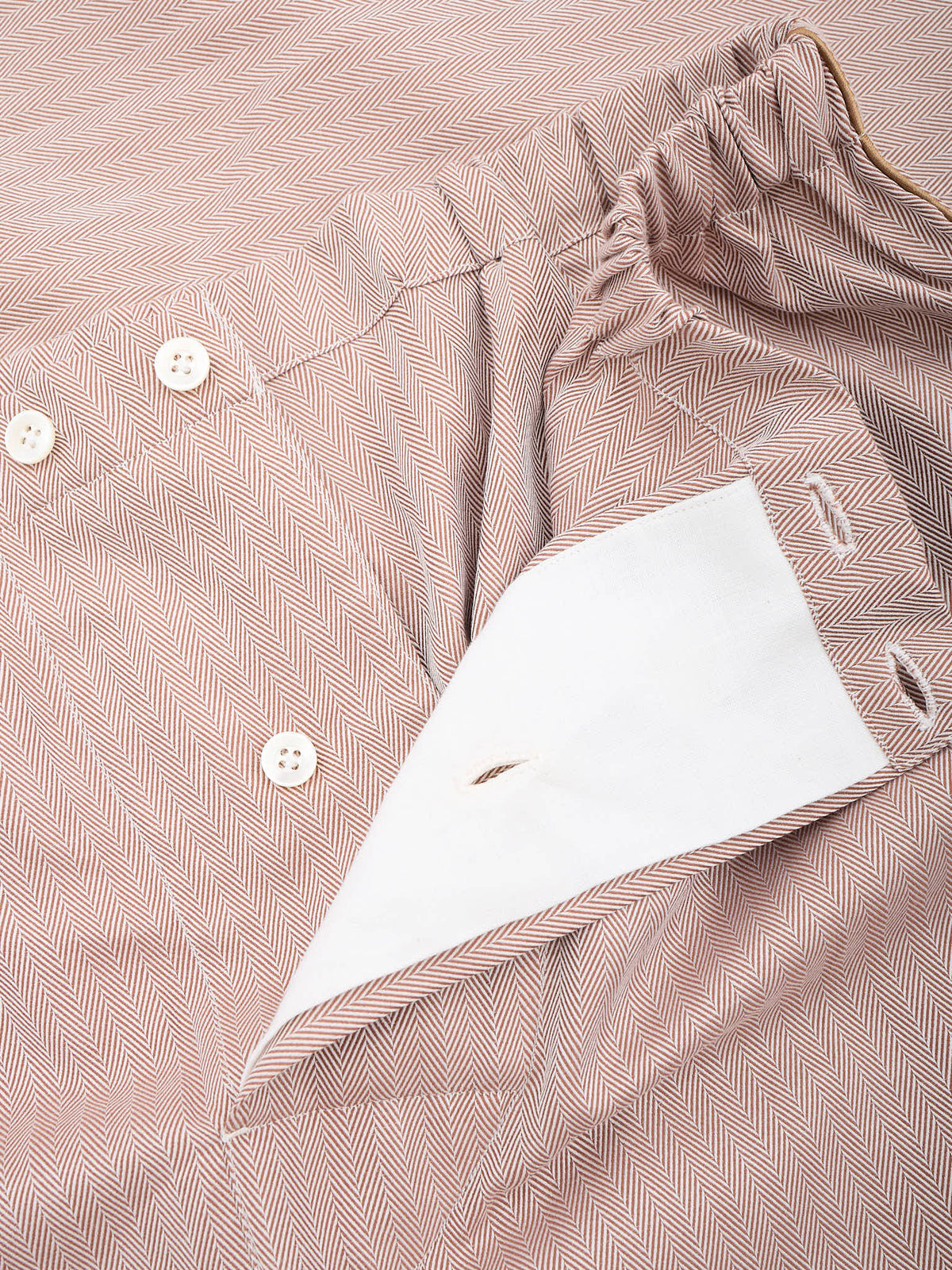 LUIGI BORRELLI Handmade Egyptian Cotton Dusty Rose Pajama Set