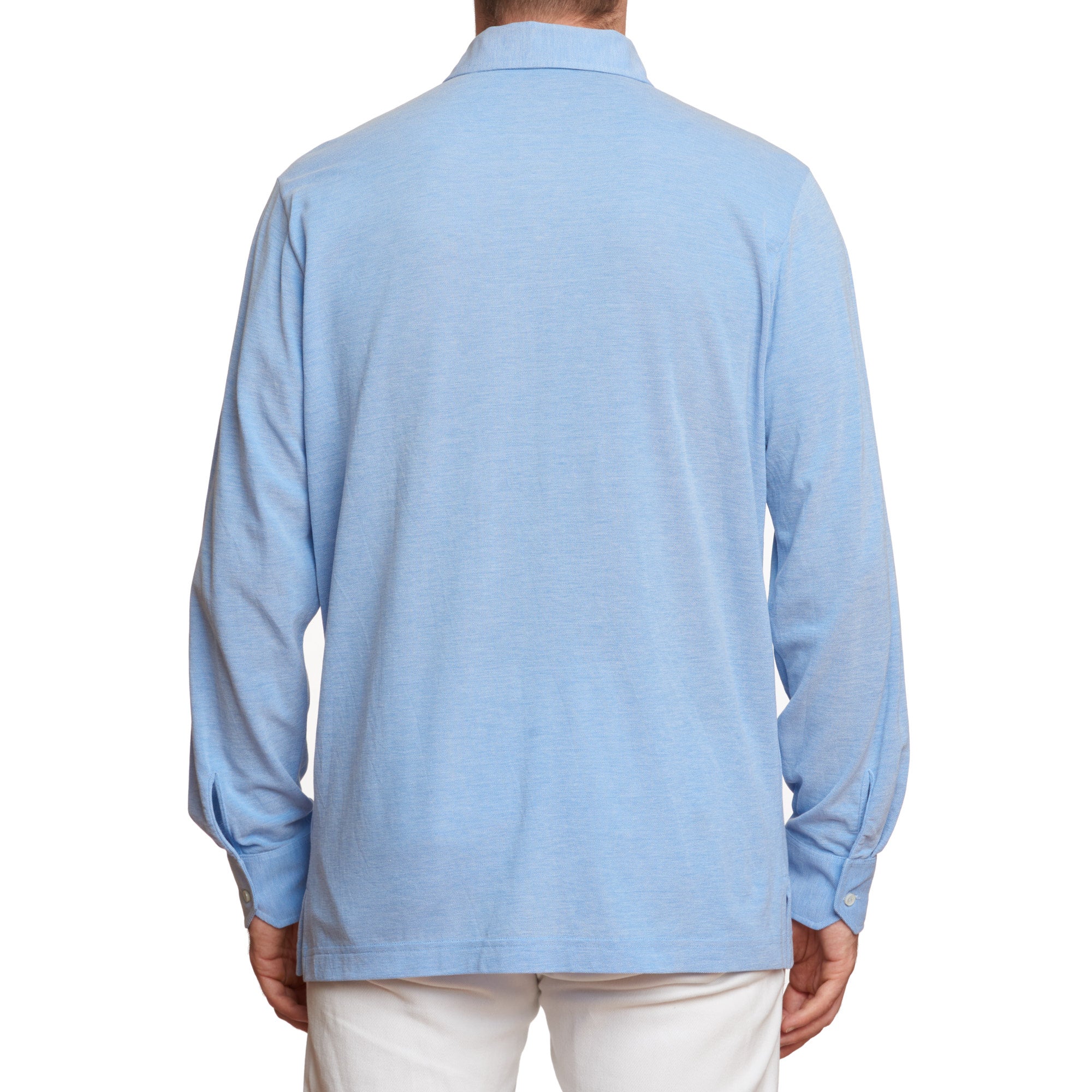 M.BARDELLI Milano Light Blue Oxford Cotton 1 Pocket Casual Shirt Size L M.BARDELLI