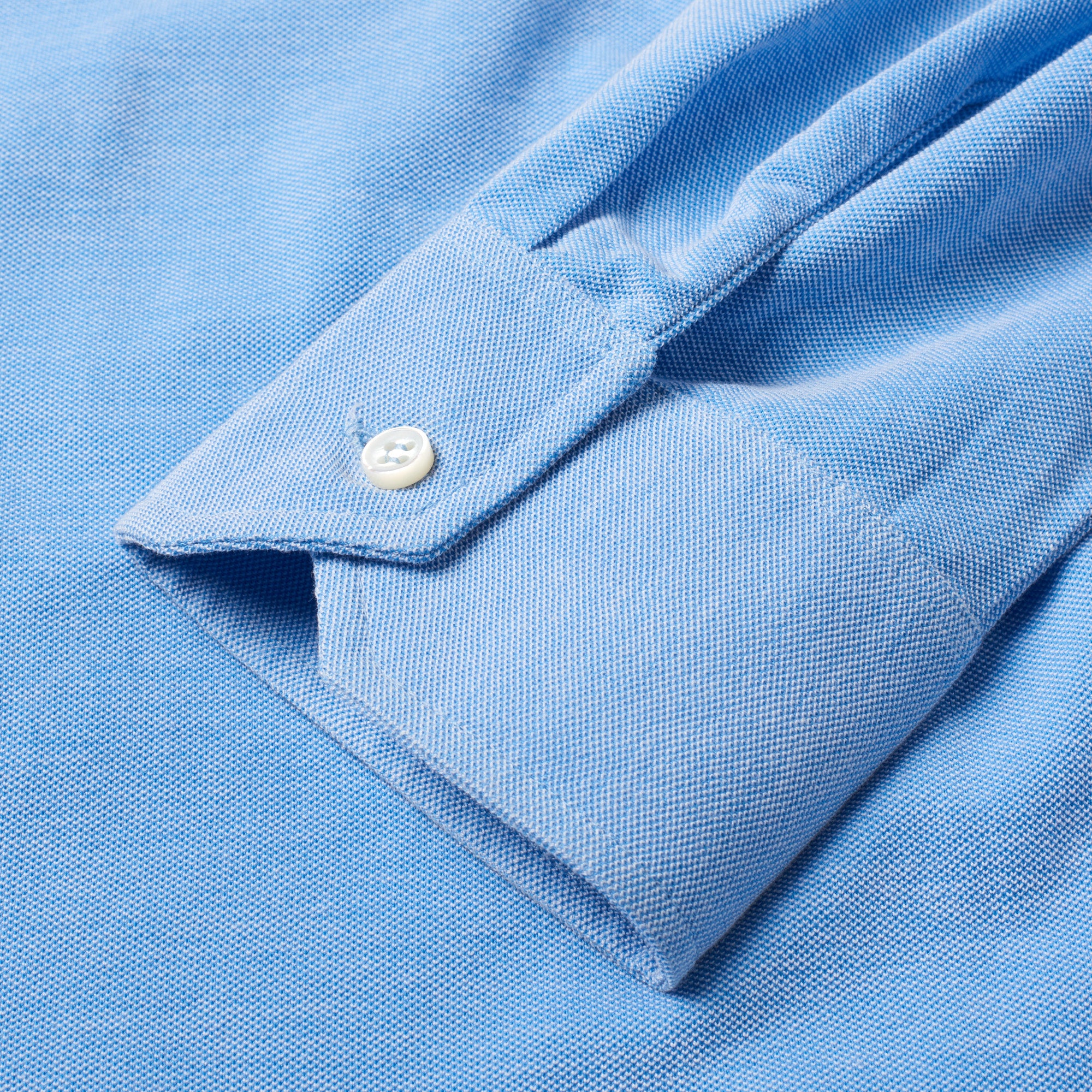 M.BARDELLI Milano Solid Light Blue Oxford Cotton 1 Pocket Casual Shirt Size L