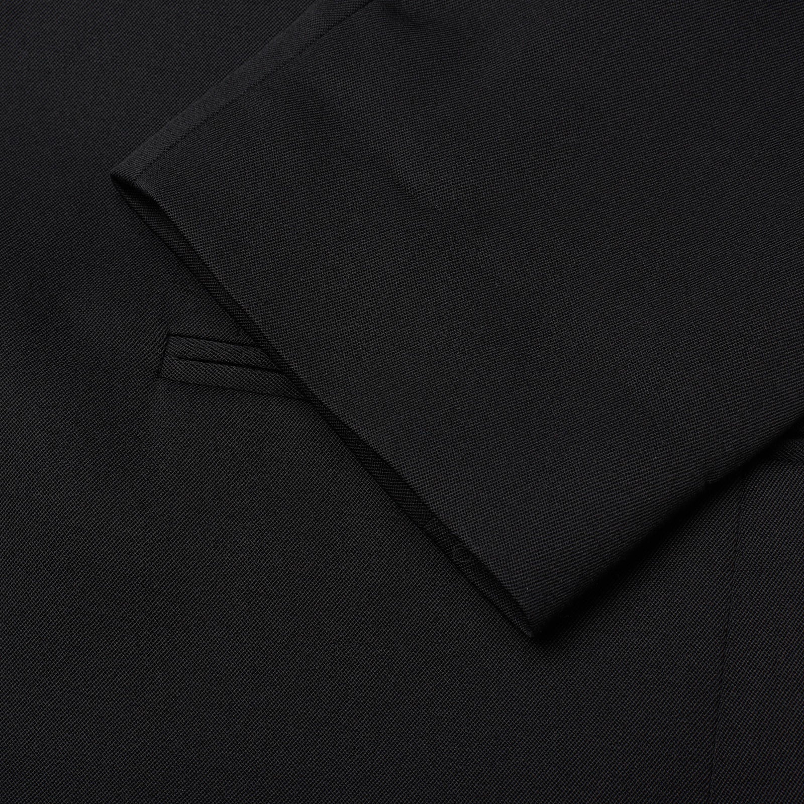 MAISON MARGIELA Paris Black Wool Blend Snap Closure Collarless Jacket EU 52 NEW US 42 MAISON MARGIELA