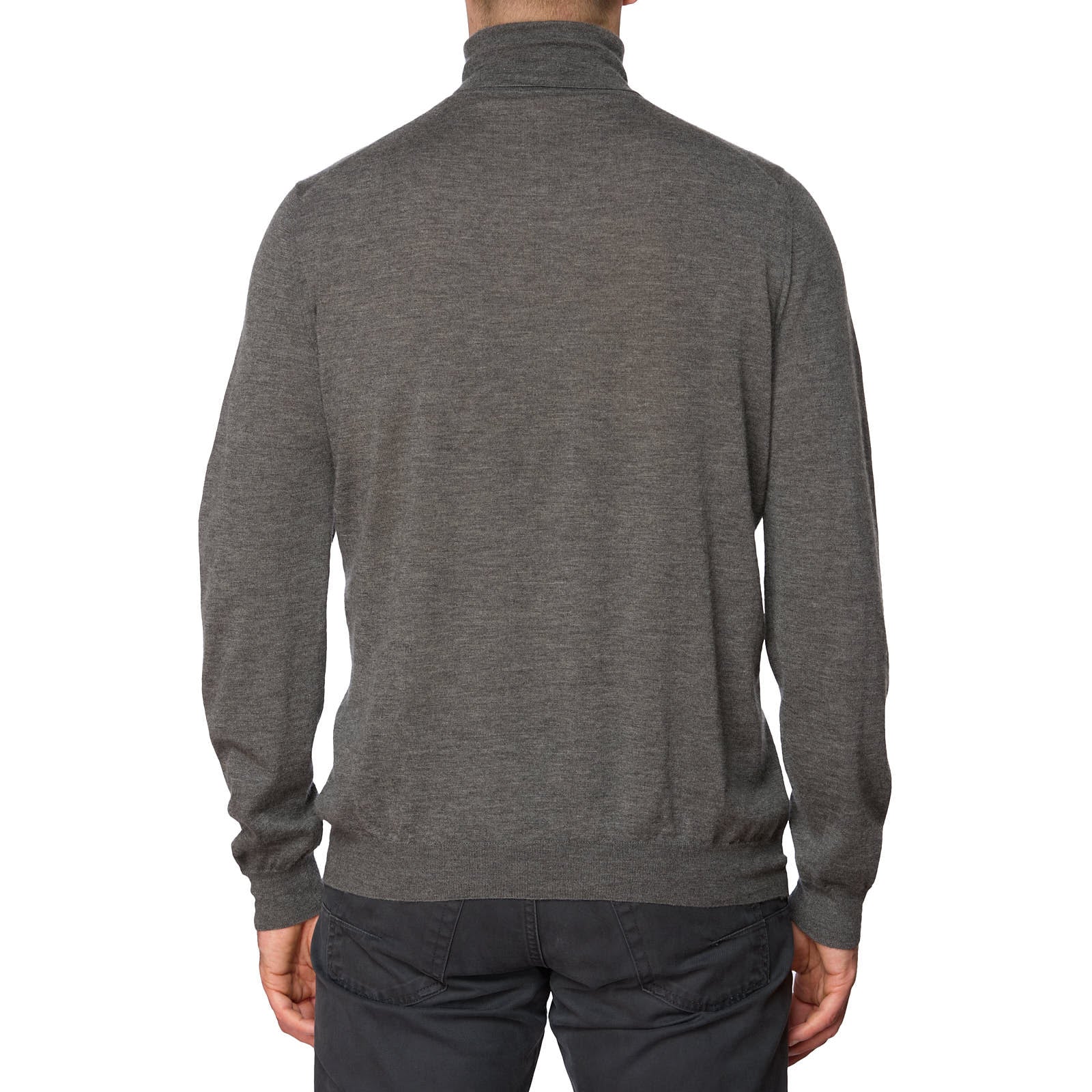 MALO Gray Cashmere Turtleneck Sweater EU 52 US L