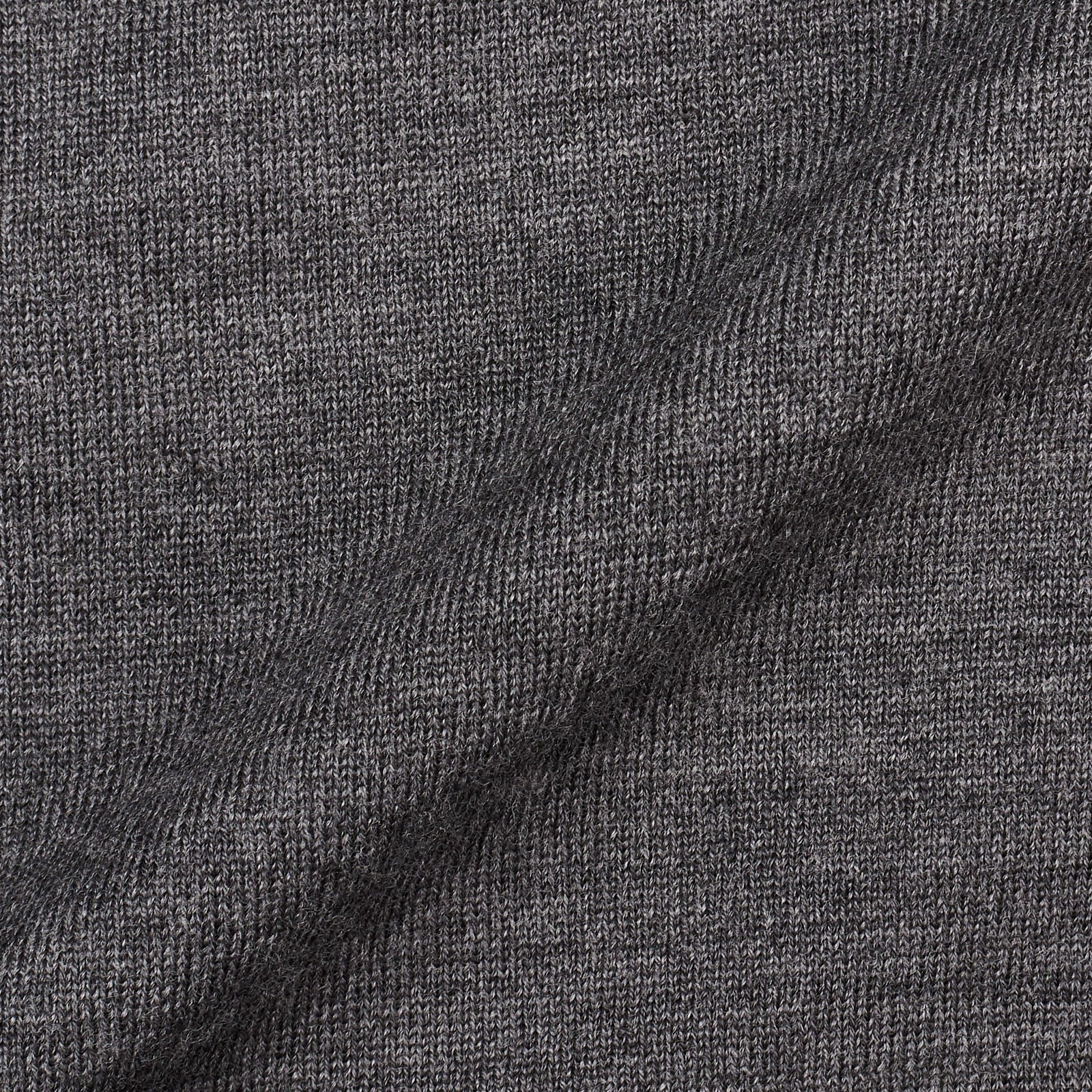 MALO Melange Dark Gray Virgin Wool Ribbed Crewneck Sweater EU 54 US XL MALO