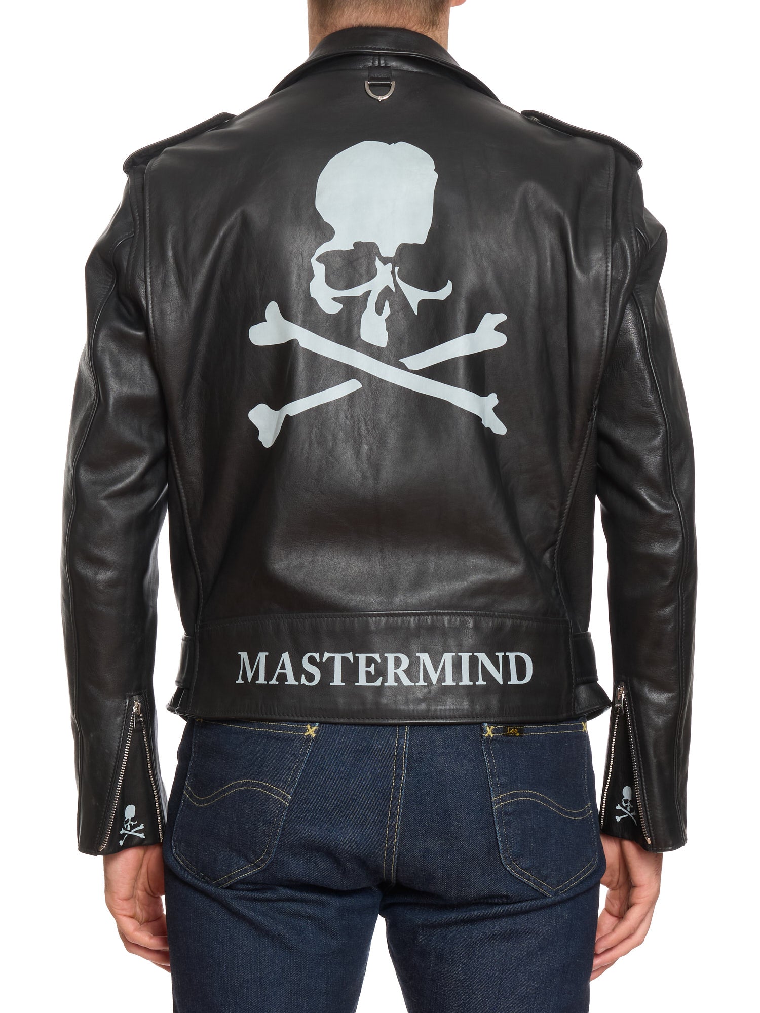 MASTERMIND Japan x SCHOTT Black Leather "One Star" 613 Perfecto Jacket