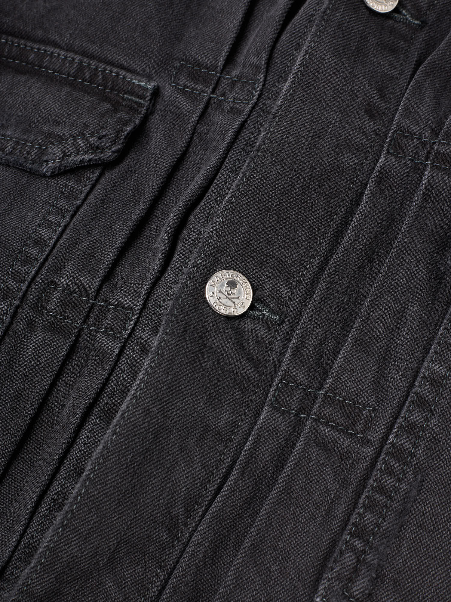 MASTERMIND WORLD Black Denim Trucker Jacket