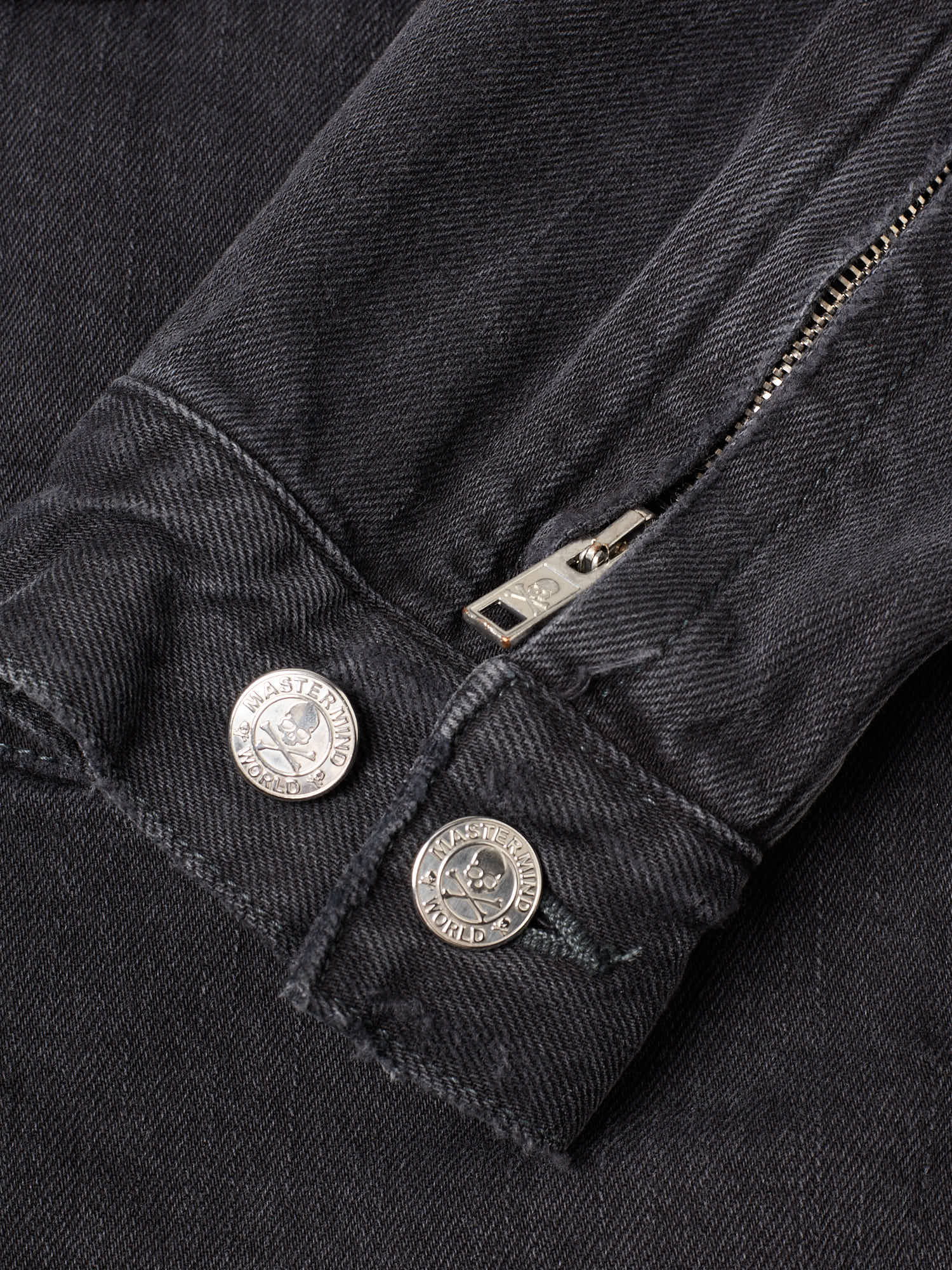 MASTERMIND WORLD Black Denim Trucker Jacket