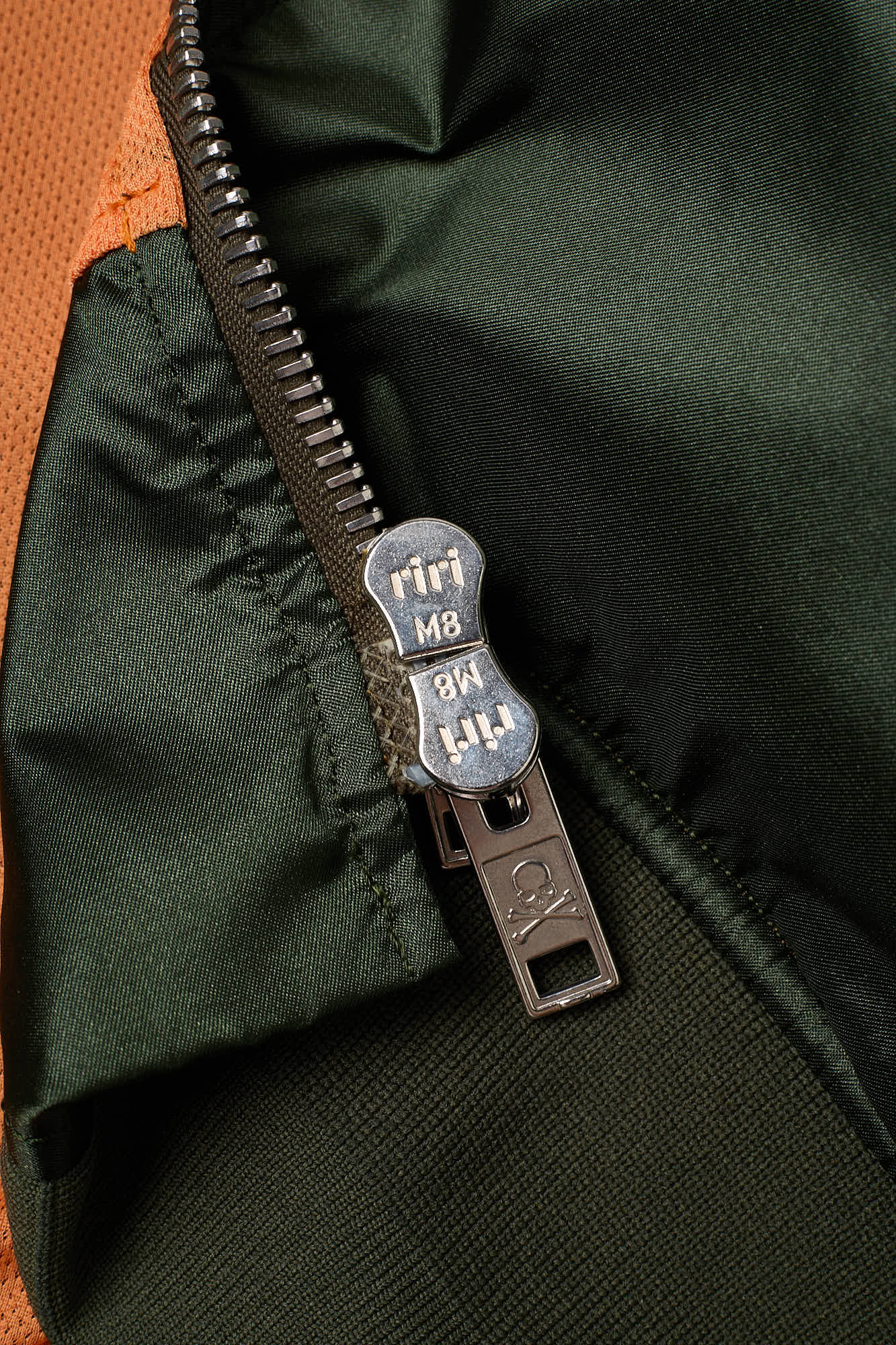 MASTERMIND WORLD Green Patch Skull MA-1 Bomber Jacket