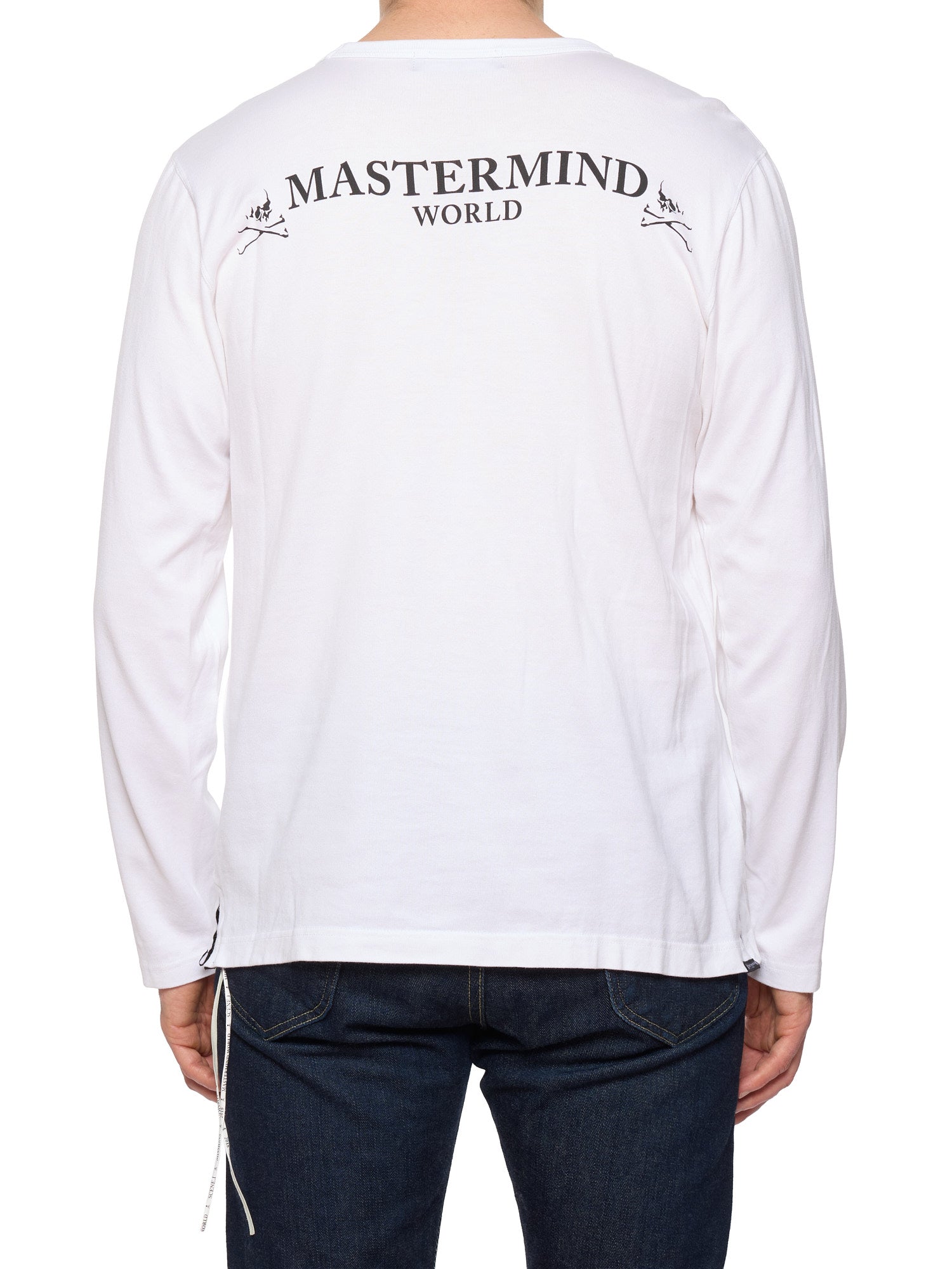 MASTERMIND WORLD White Cotton Logo Print Long Sleeve T-shirt
