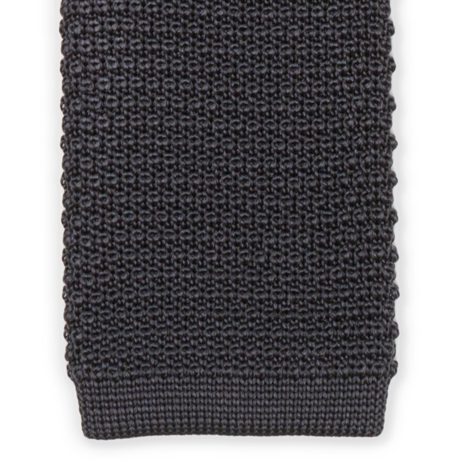 MATTABISCH Dark Gray Silk Knit Tie NEW
