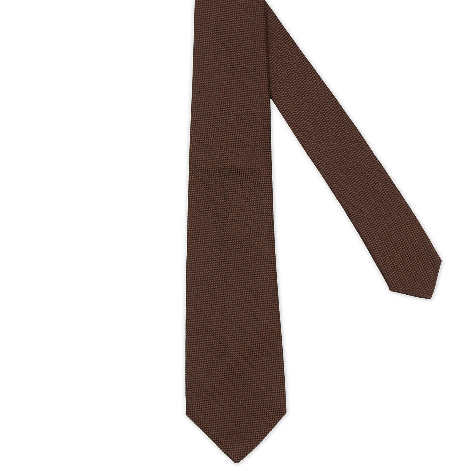 MATTABISCH FOR VANNUCCI Brown Micro Silk Tie NEW
