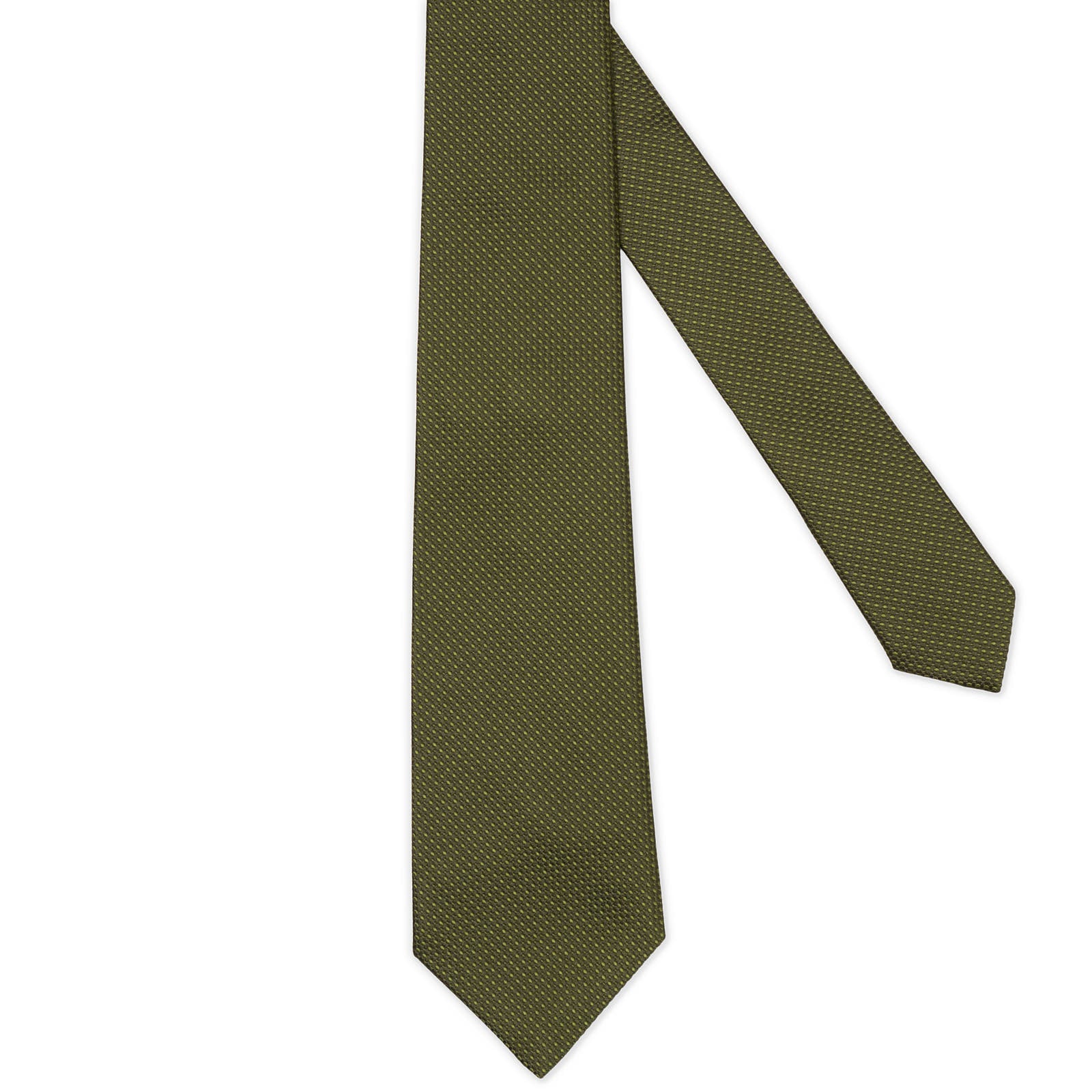 MATTABISCH FOR VANNUCCI Olive Green Silk Tie NEW