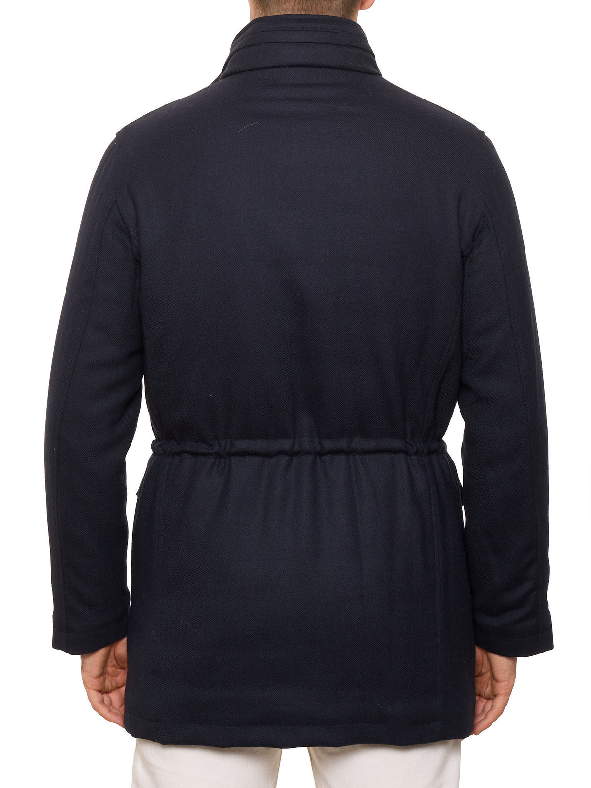 MAURO BLASI Napoli Navy Blue Wool Insulated Long Jacket M NEW 50