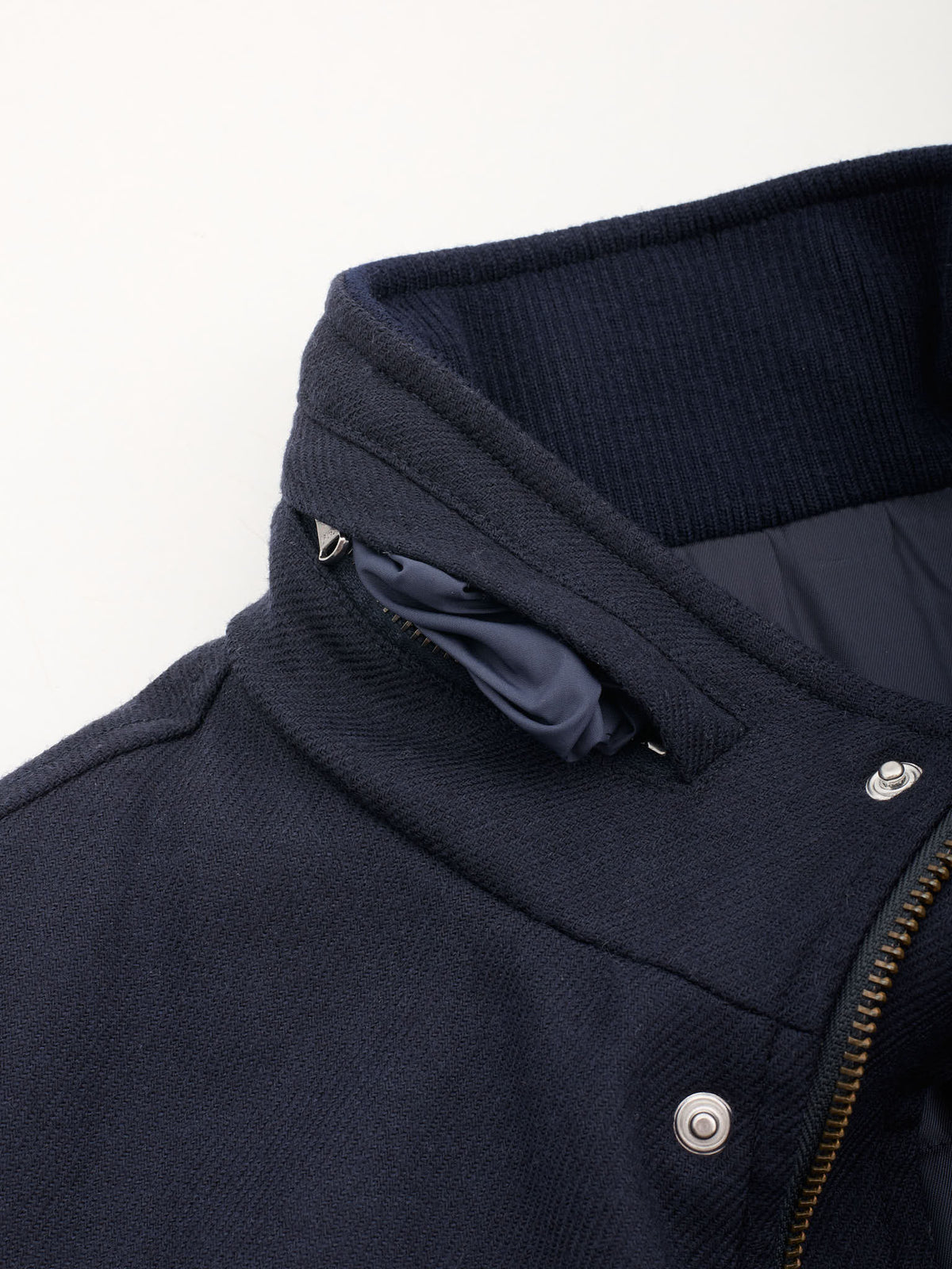 MAURO BLASI Napoli Navy Blue Wool Insulated Long Jacket M NEW 50