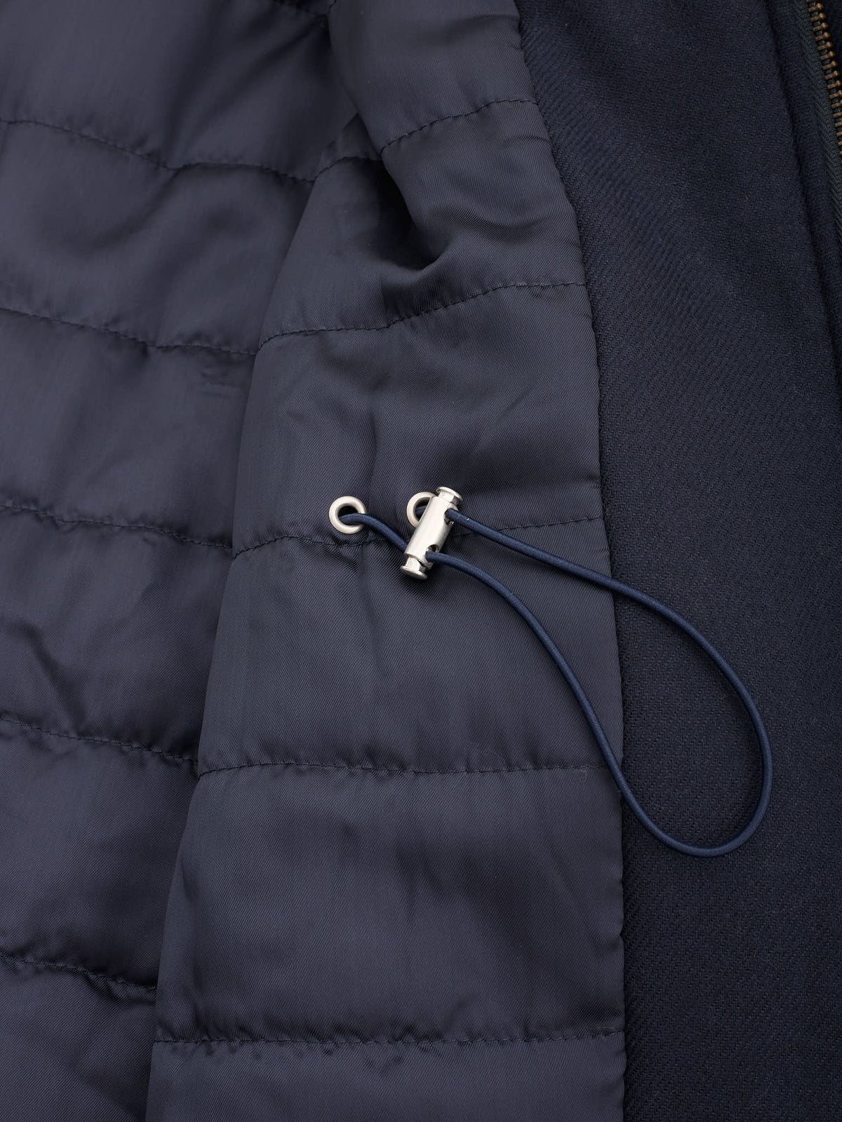 MAURO BLASI Napoli Navy Blue Wool Insulated Long Jacket M NEW 50