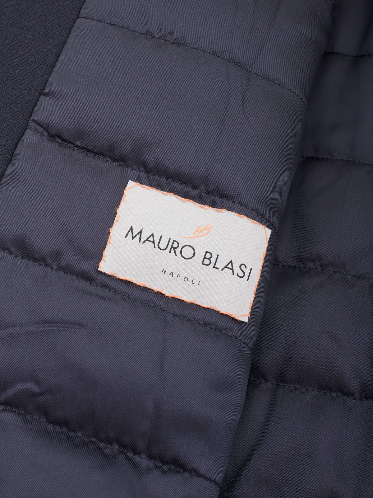 MAURO BLASI Napoli Navy Blue Wool Insulated Long Jacket M NEW 50