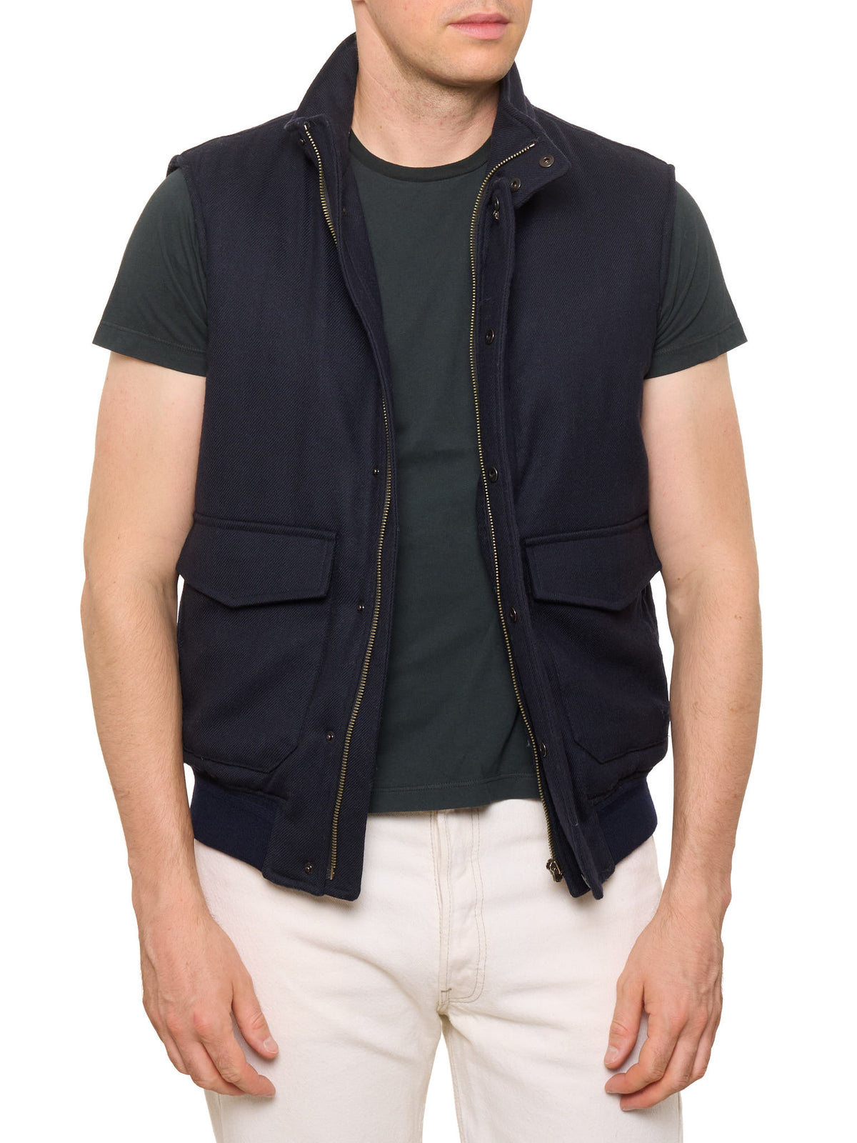 MAURO BLASI Napoli Navy Blue Wool Vest M NEW 50