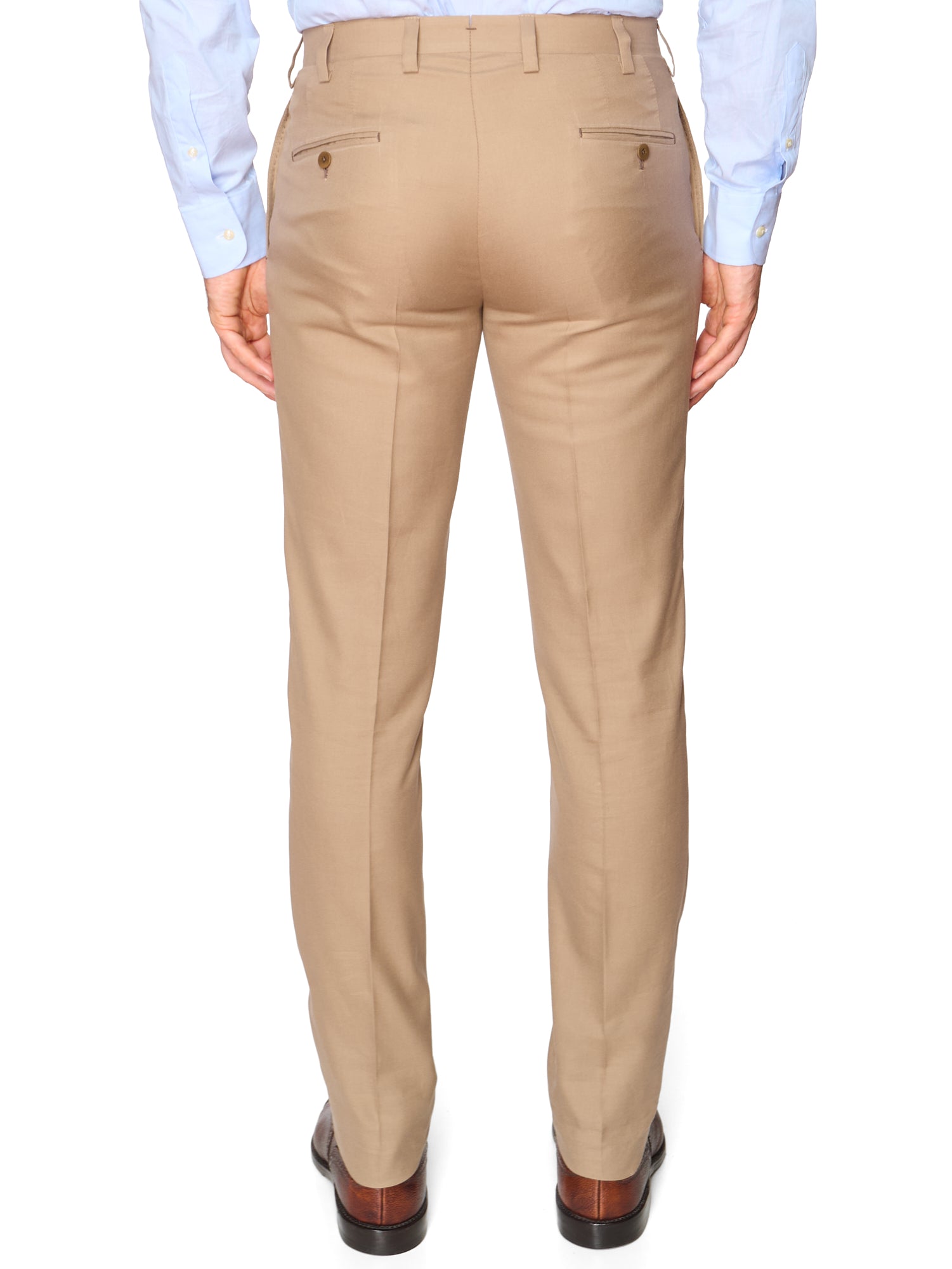 MAURO BLASI Napoli Tan Wool-Silk-Cotton Twill Suit