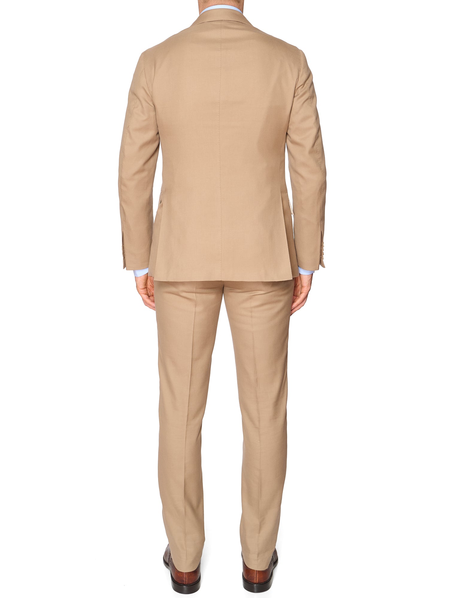 MAURO BLASI Napoli Tan Wool-Silk-Cotton Twill Suit