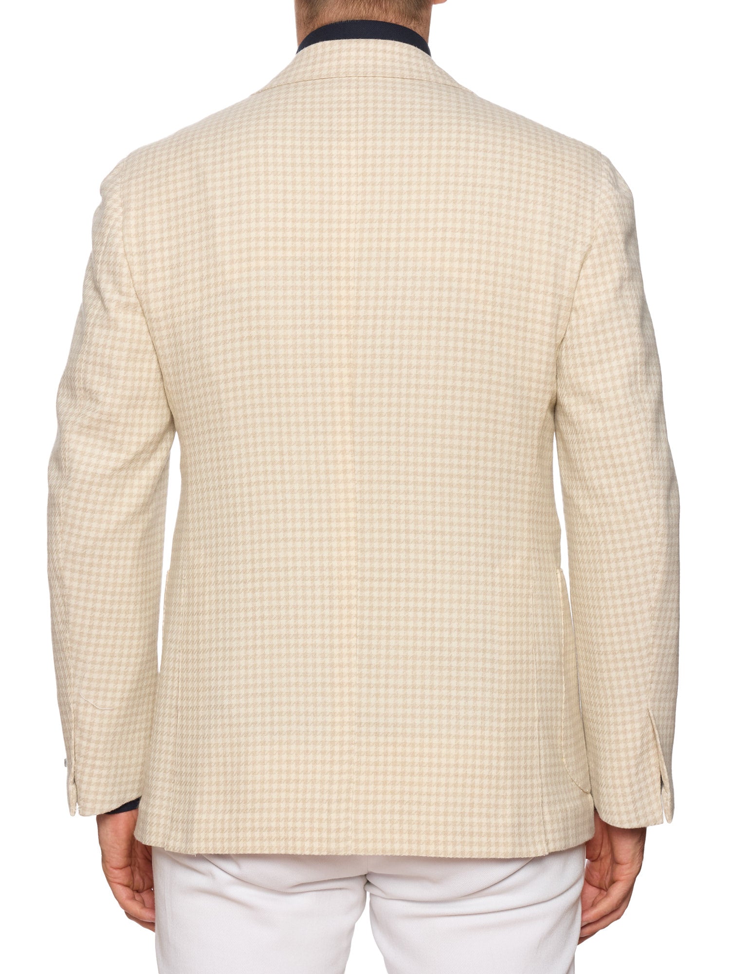 MAURO BLASI Napoli Handmade Beige Wool-Silk Blazer Jacket
