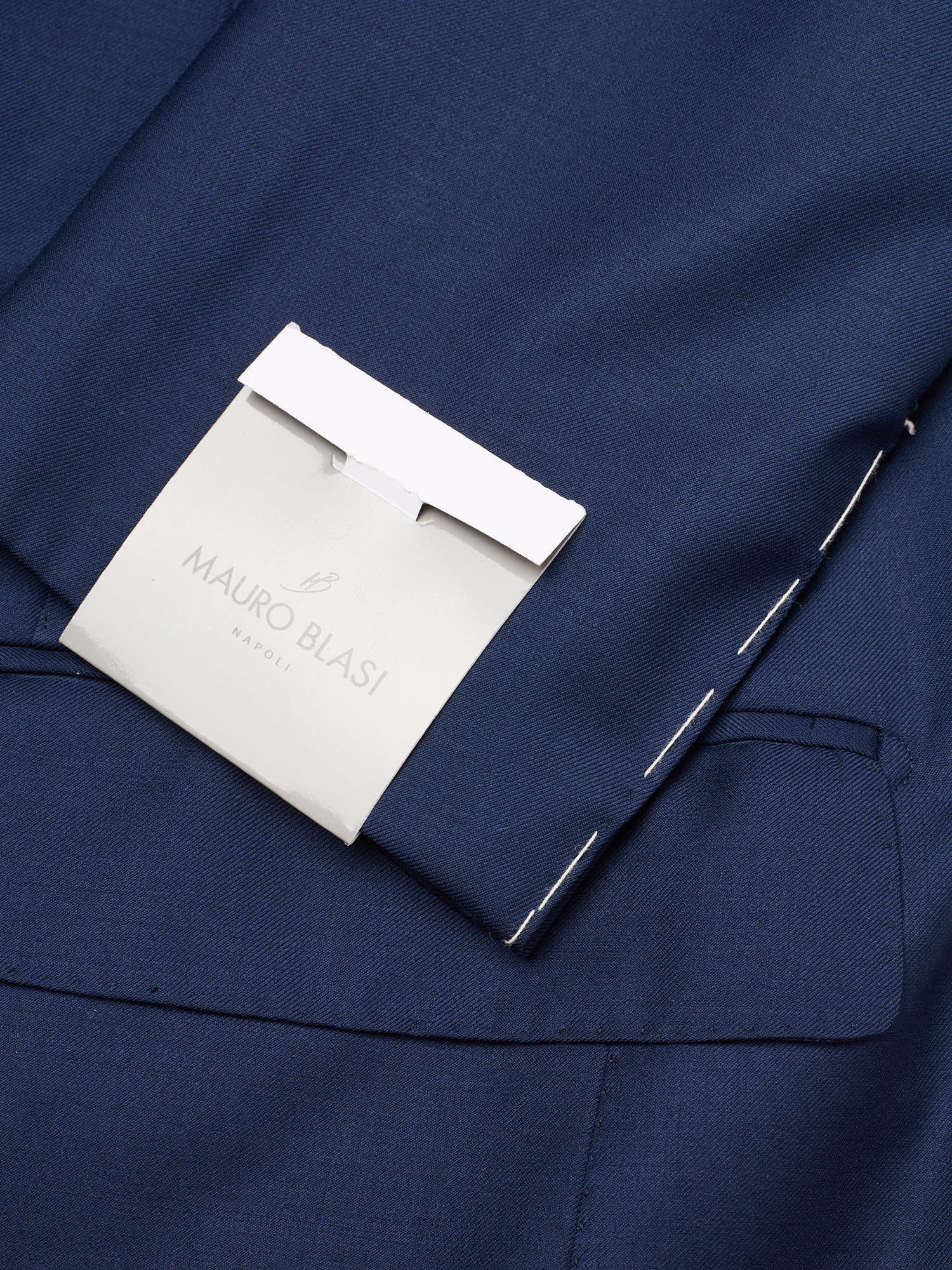 MAURO BLASI Napoli Handmade Blue Wool Super 120's Suit