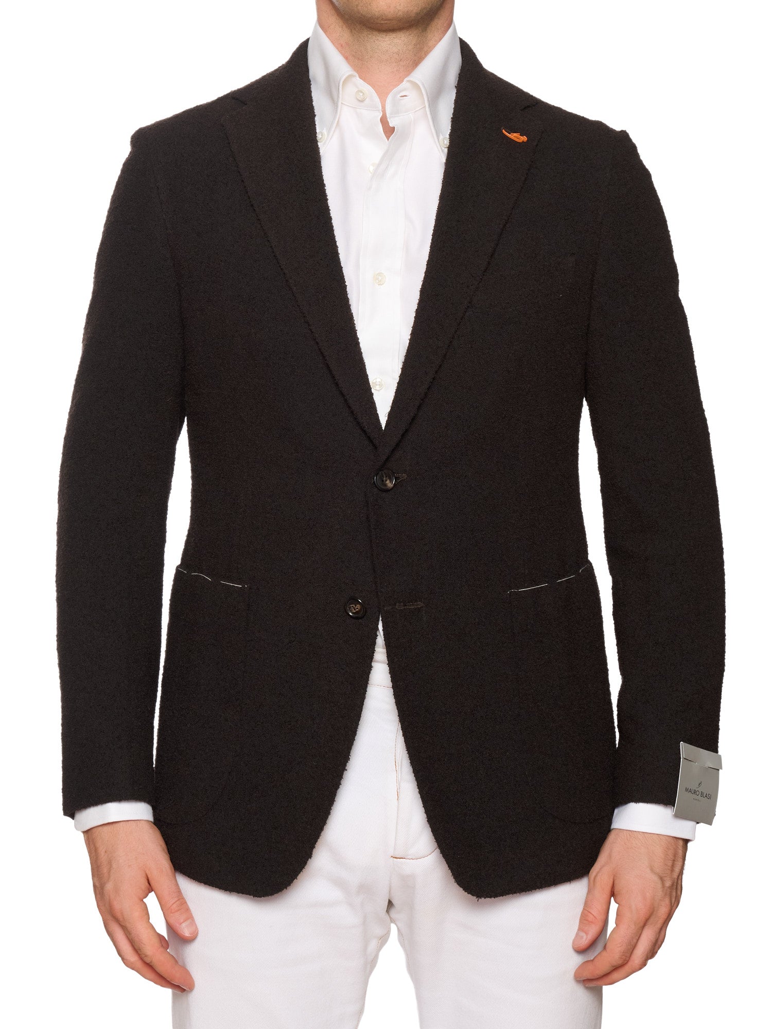 MAURO BLASI Napoli Handmade Brown Casentino Wool Stretch Jacket