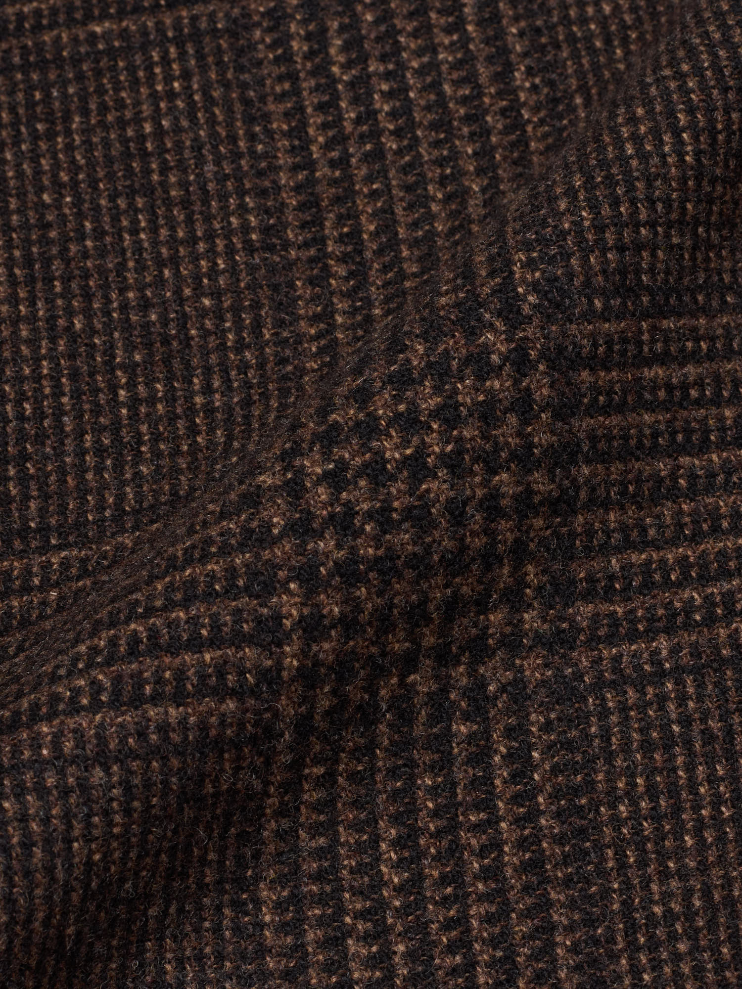 MAURO BLASI Napoli Handmade Brown Glen Plaid Wool-Cashmere Jacket