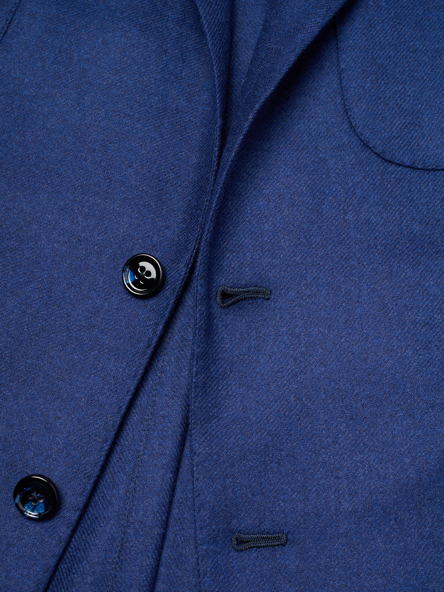 MAURO BLASI Napoli Handmade Navy Blue Wool-Cashmere Jacket