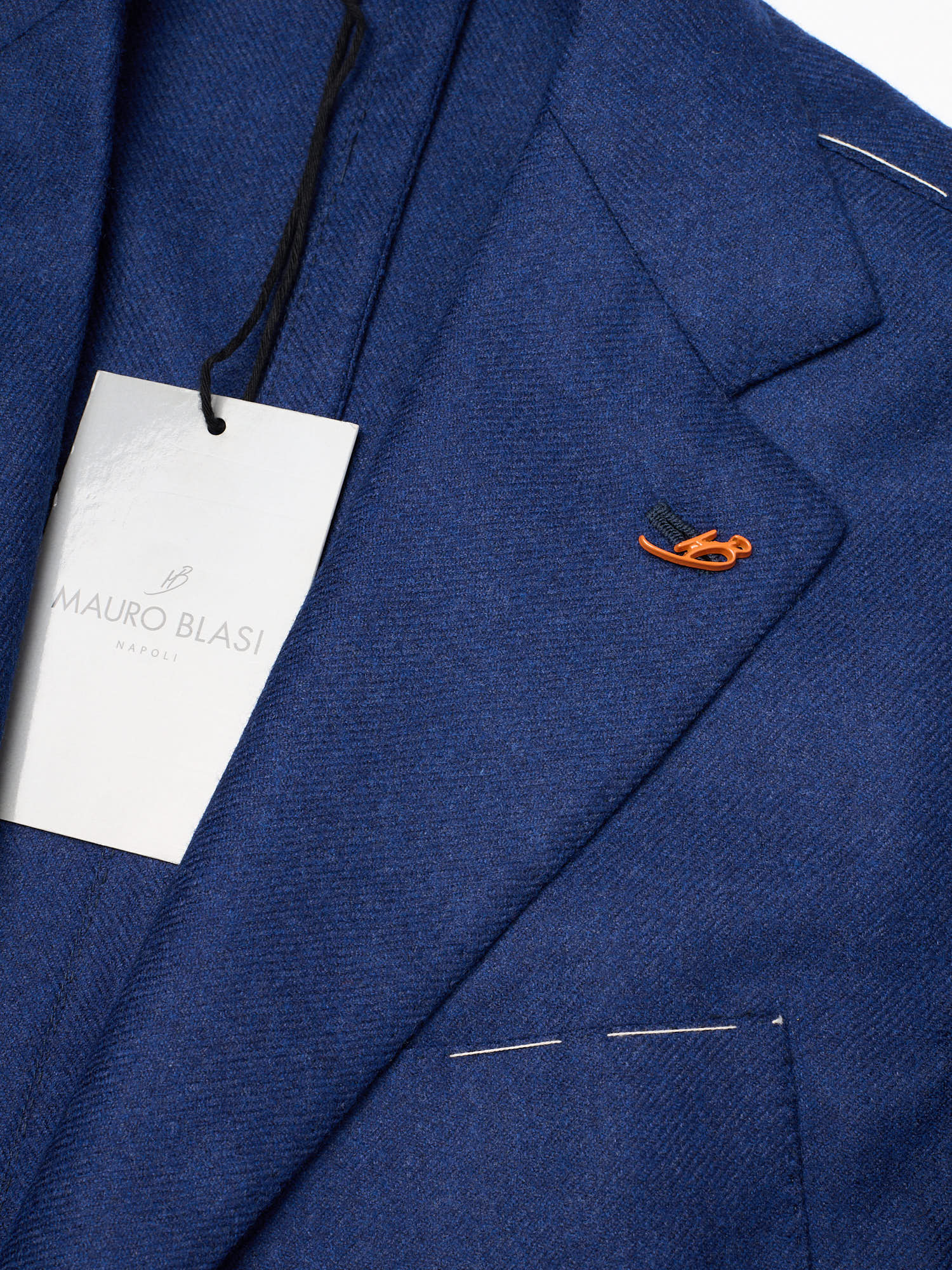 MAURO BLASI Napoli Handmade Navy Blue Wool-Cashmere Jacket