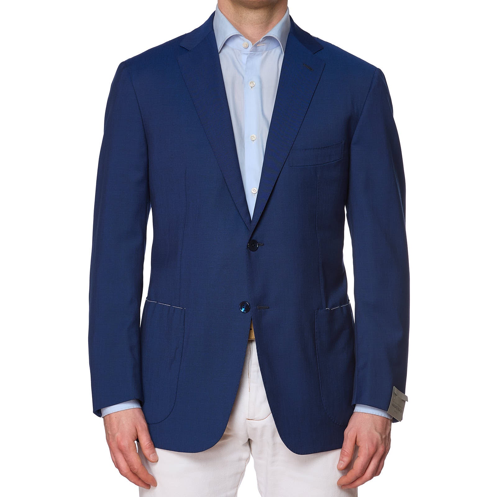 MAURO BLASI x VANNUCCI Handmade Blue Wool Jacket Blazer EU 54 NEW US 44