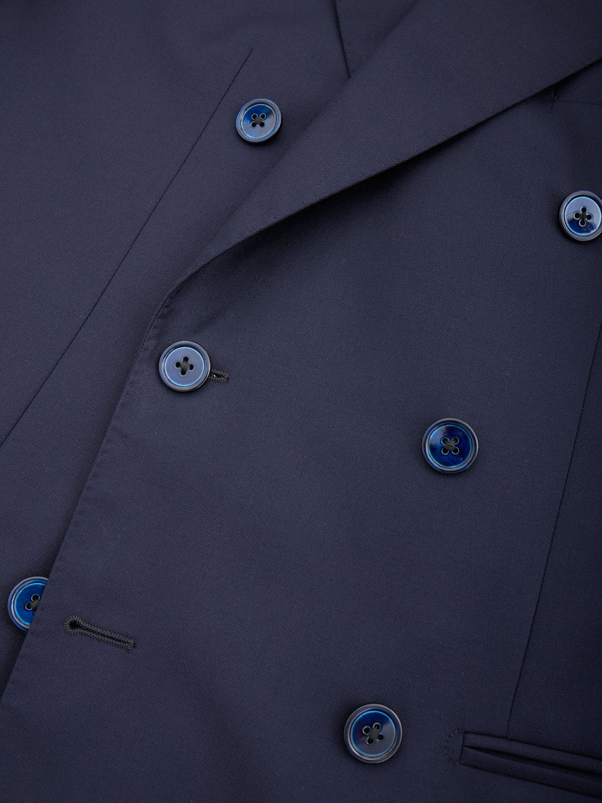 MAX BY MASSIMO PASINATO Navy Blue Double Breasted Wool VBC Perennial Suit