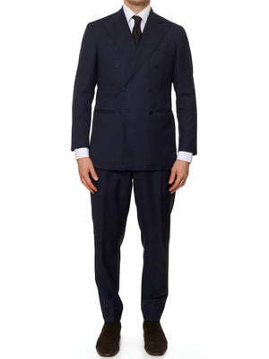 MAX BY MASSIMO PASINATO Navy Blue Double Breasted Wool VBC Perennial Suit