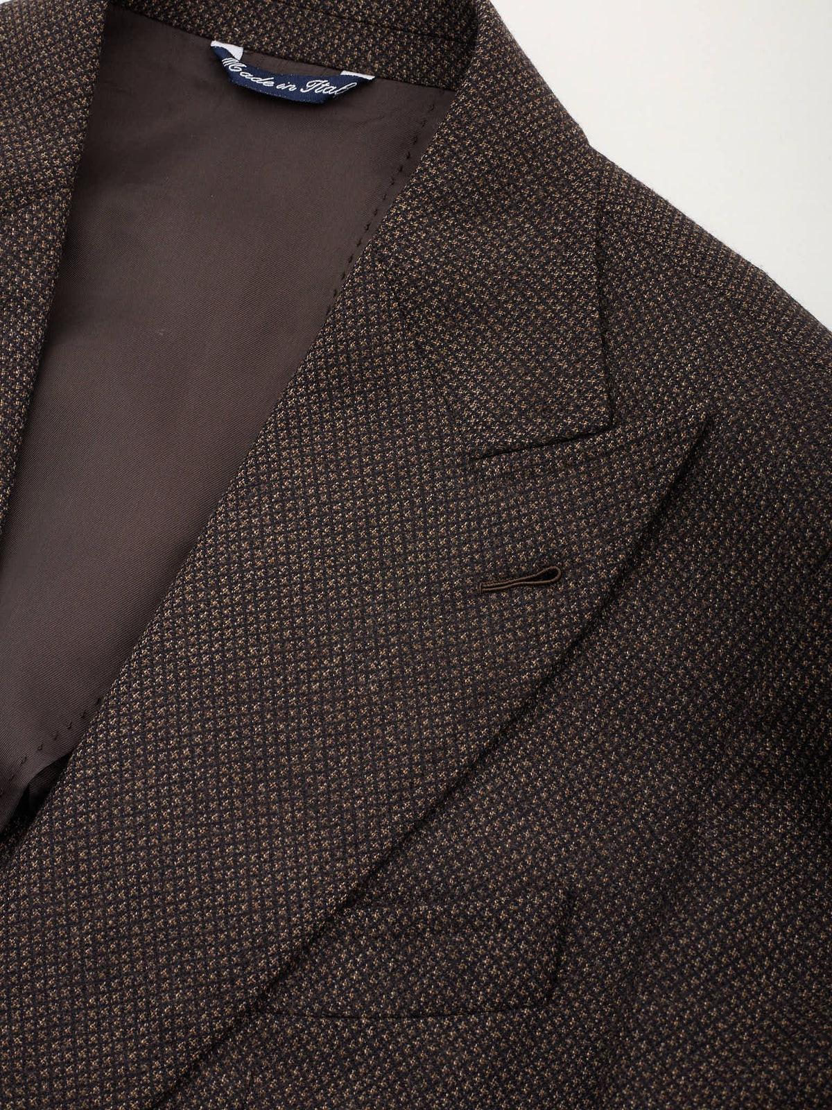 MAX MASSIMO PASINATO Brown Diamond Loro Piana Wool Blazer Jacket NEW