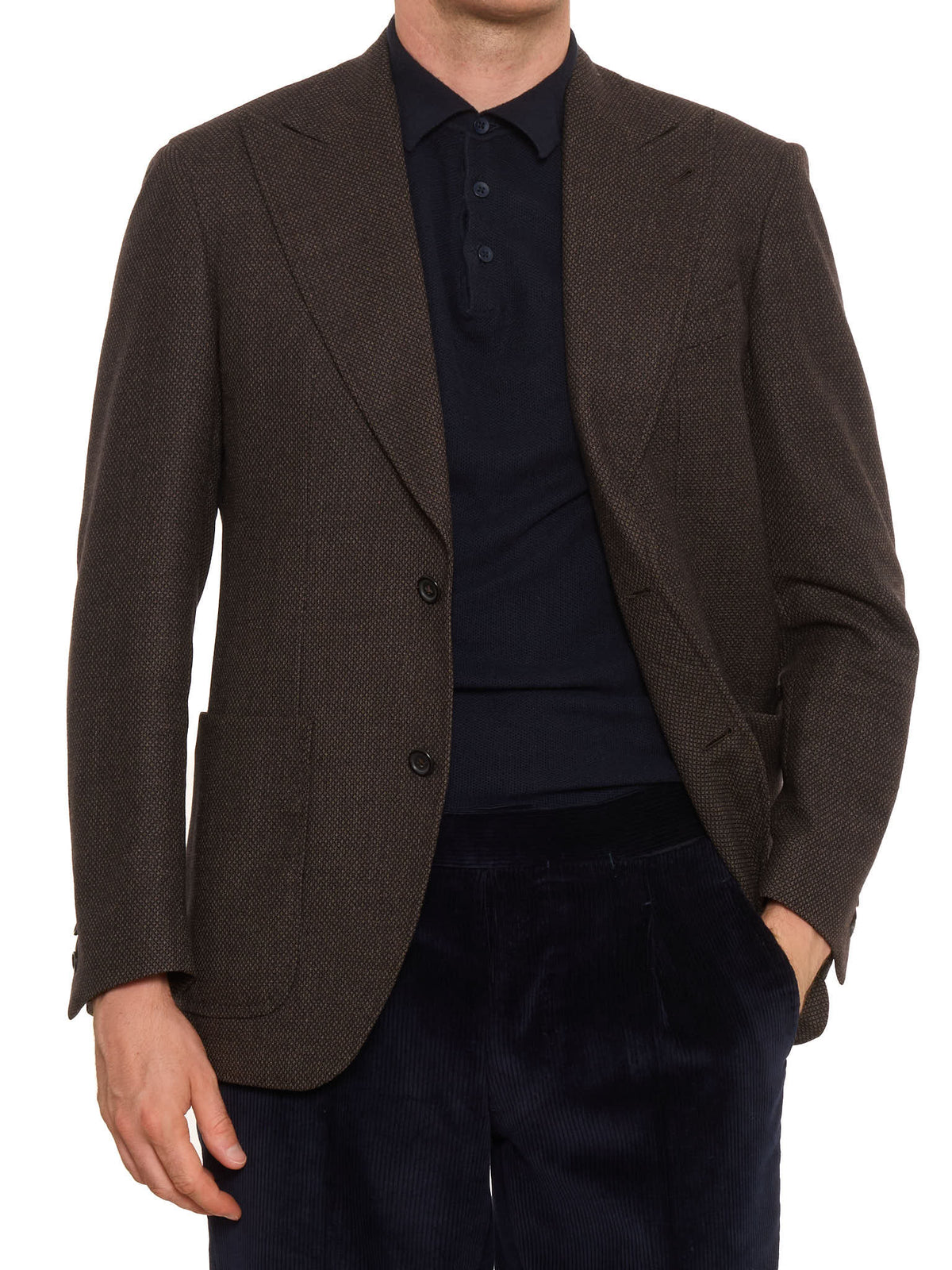 MAX MASSIMO PASINATO Brown Diamond Loro Piana Wool Blazer Jacket NEW