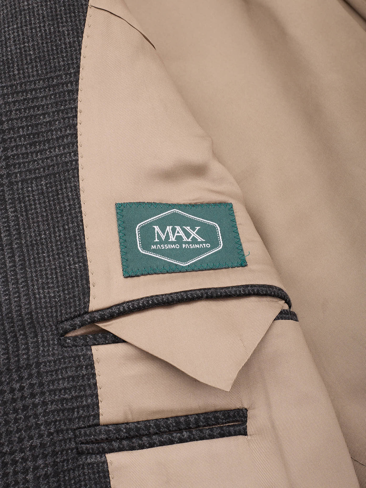 MAX MASSIMO PASINATO Gray Glen Plaid Heavy Wool Flannel Suit NEW