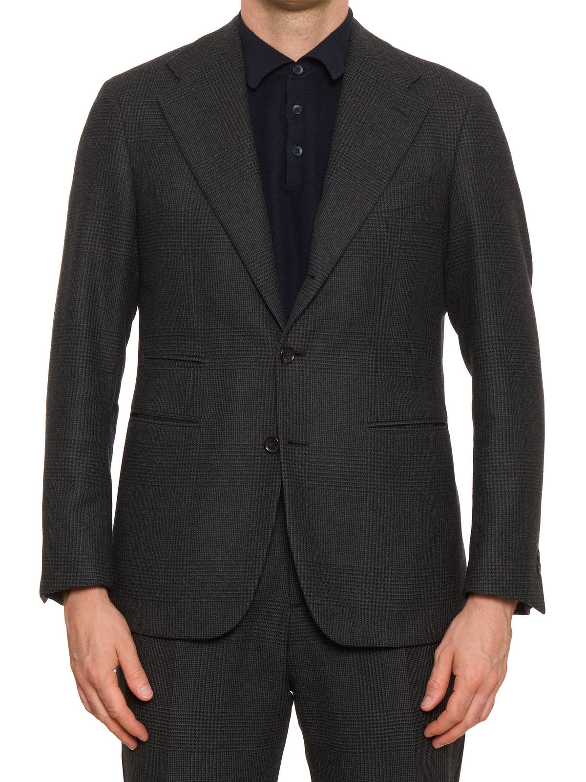 MAX MASSIMO PASINATO Gray Glen Plaid Heavy Wool Flannel Suit NEW